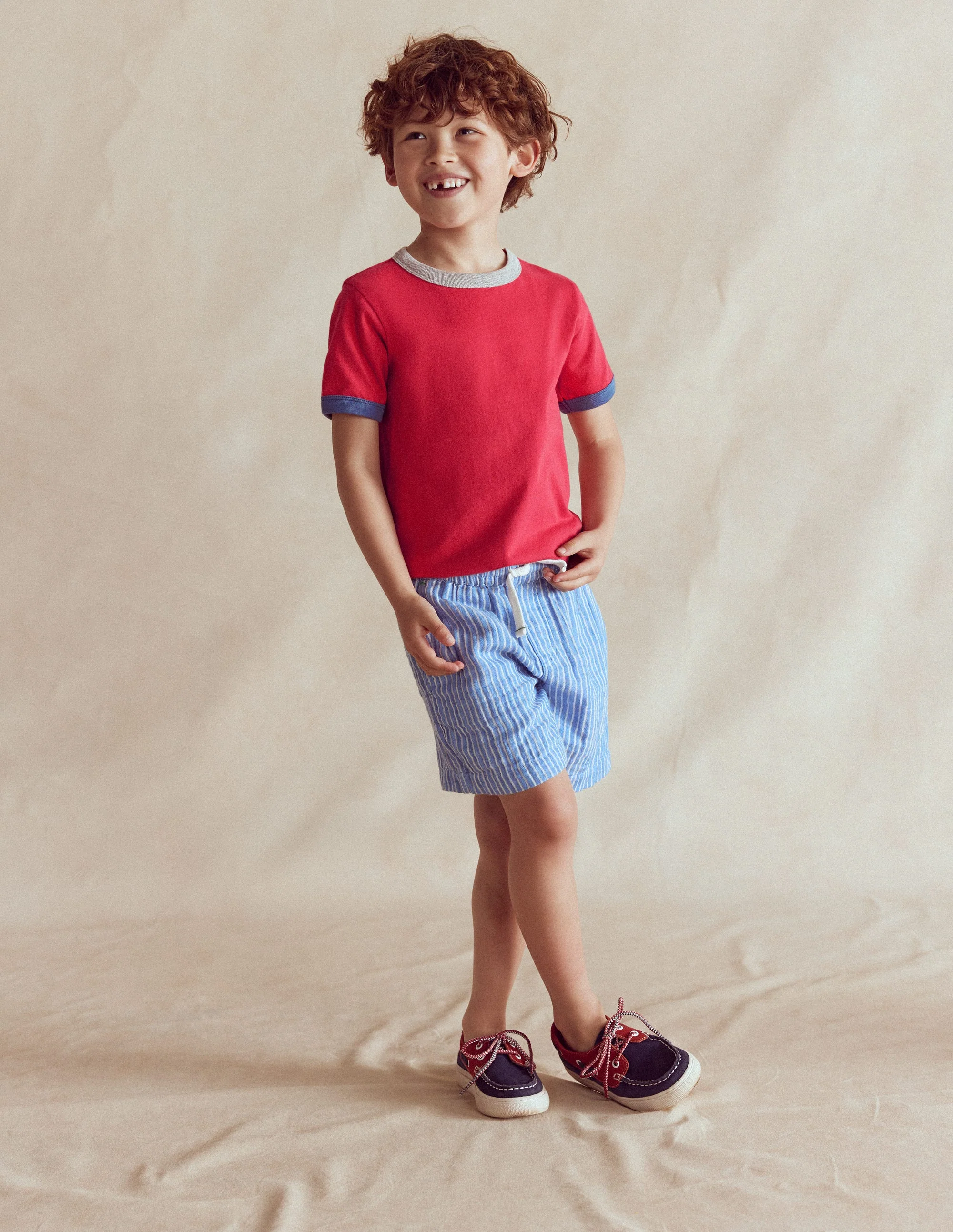Ringer-T-Shirt-Cherrytomatenrot