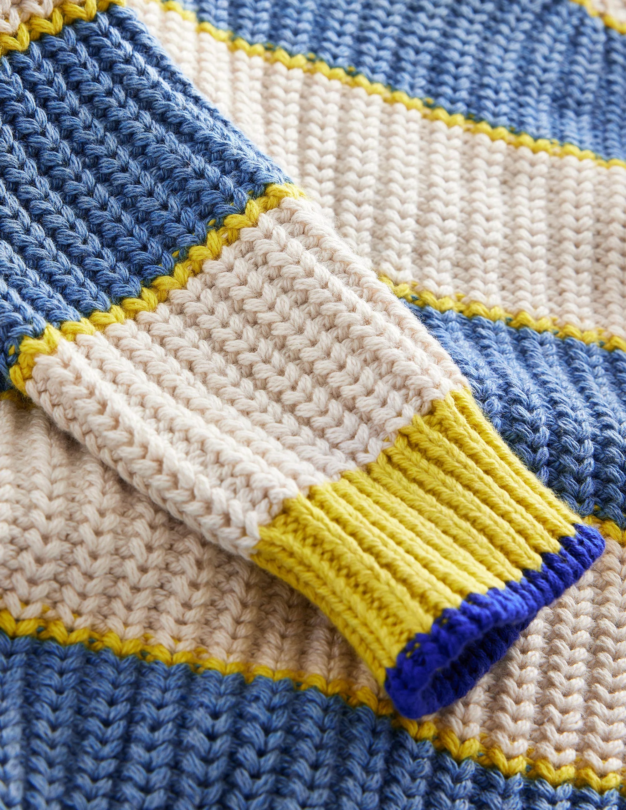 Rippstrickpullover mit abgesetzter Schulter-Bunt - Image 3