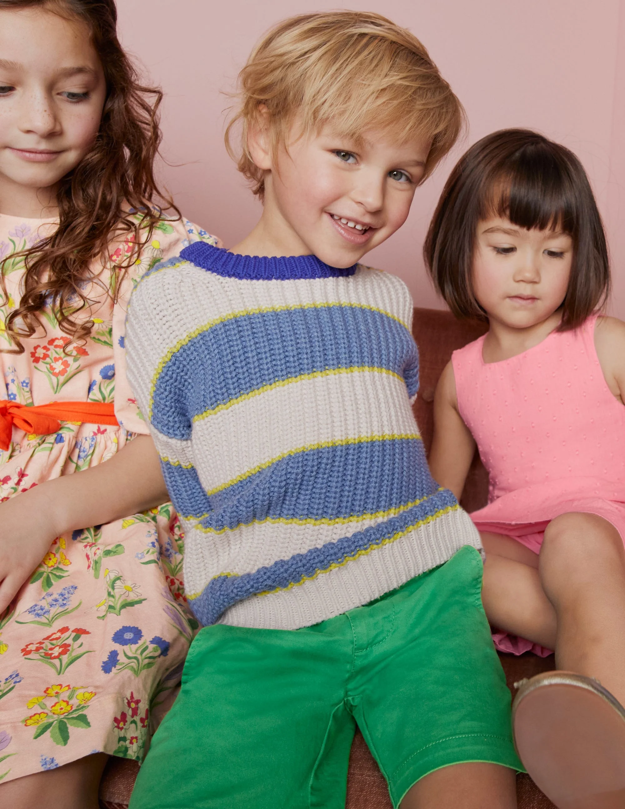 Rippstrickpullover mit abgesetzter Schulter-Bunt - Image 5