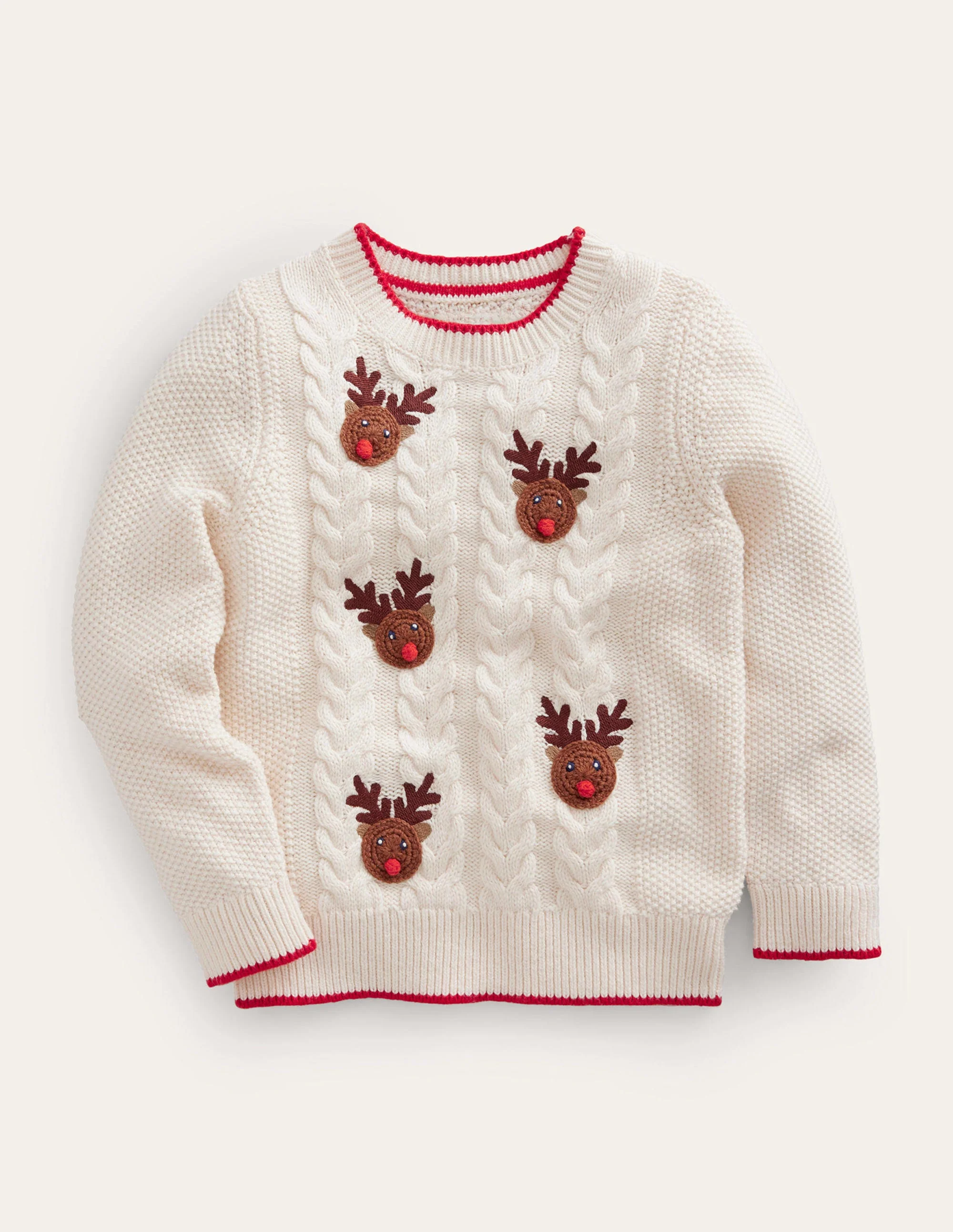 Rudolf Bommel-Pullover-Beige Meliert