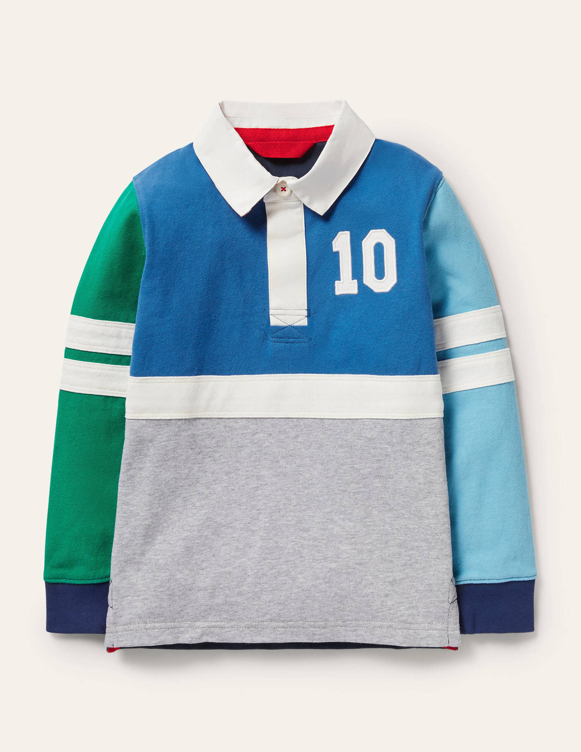 Rugbyshirt-Elisabethanisches Blau/Grün