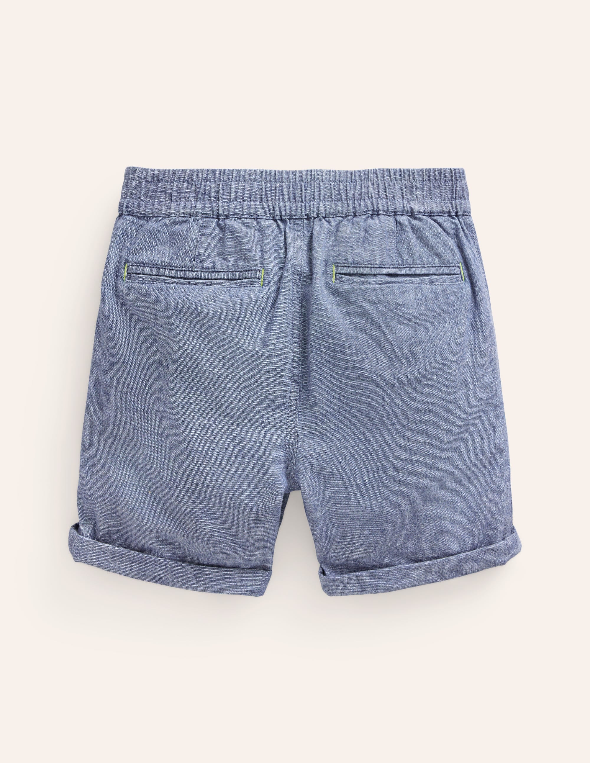 Schicke Shorts mit Umschlag-Dunkles Chambray - Image 2