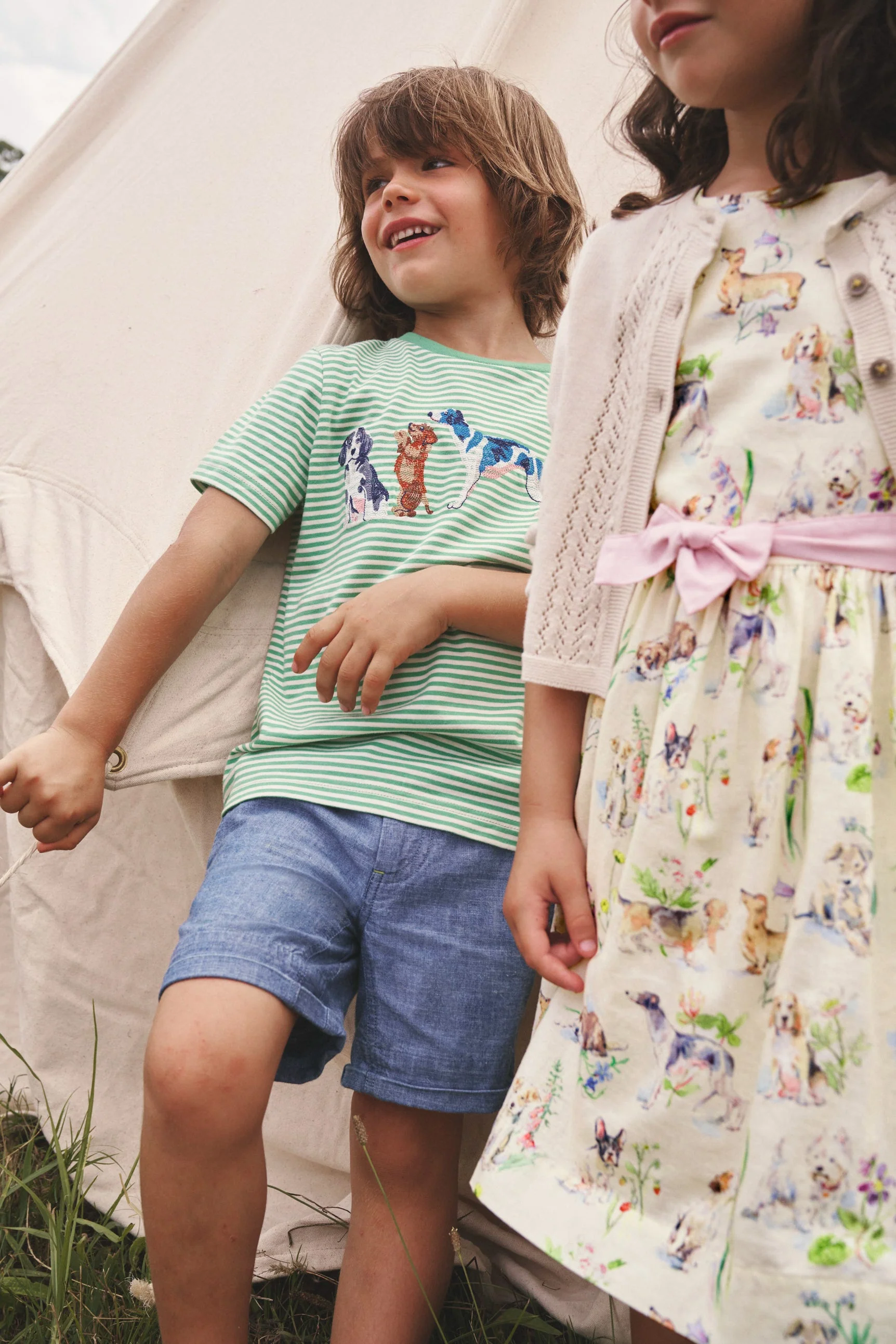 Schicke Shorts mit Umschlag-Dunkles Chambray - Image 4