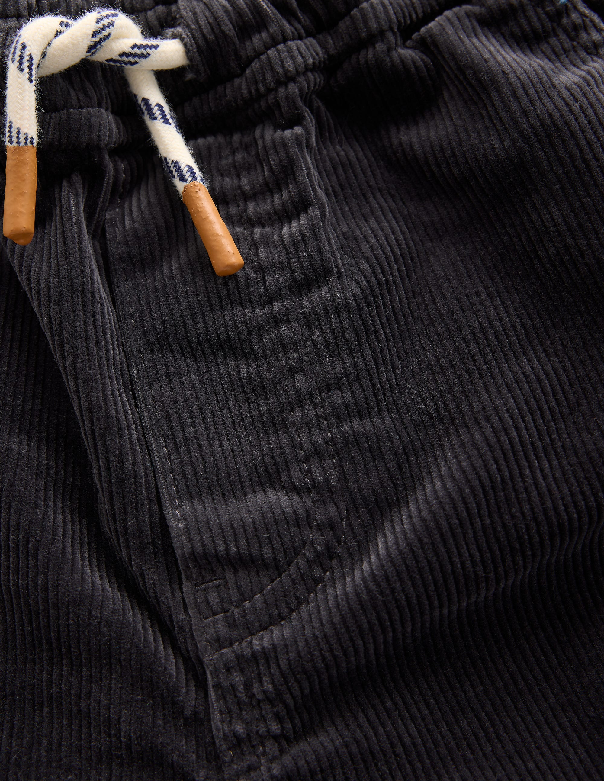Schmal geschnittene Hose zum Hineinschlüpfen-Anthrazit Cord - Image 3