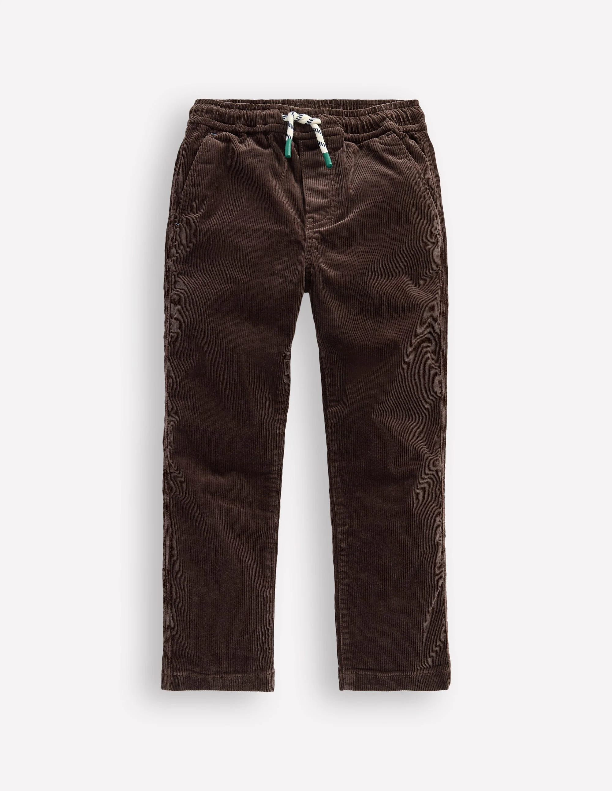 Schmal geschnittene Hose zum Hineinschlüpfen-Espresso Cord