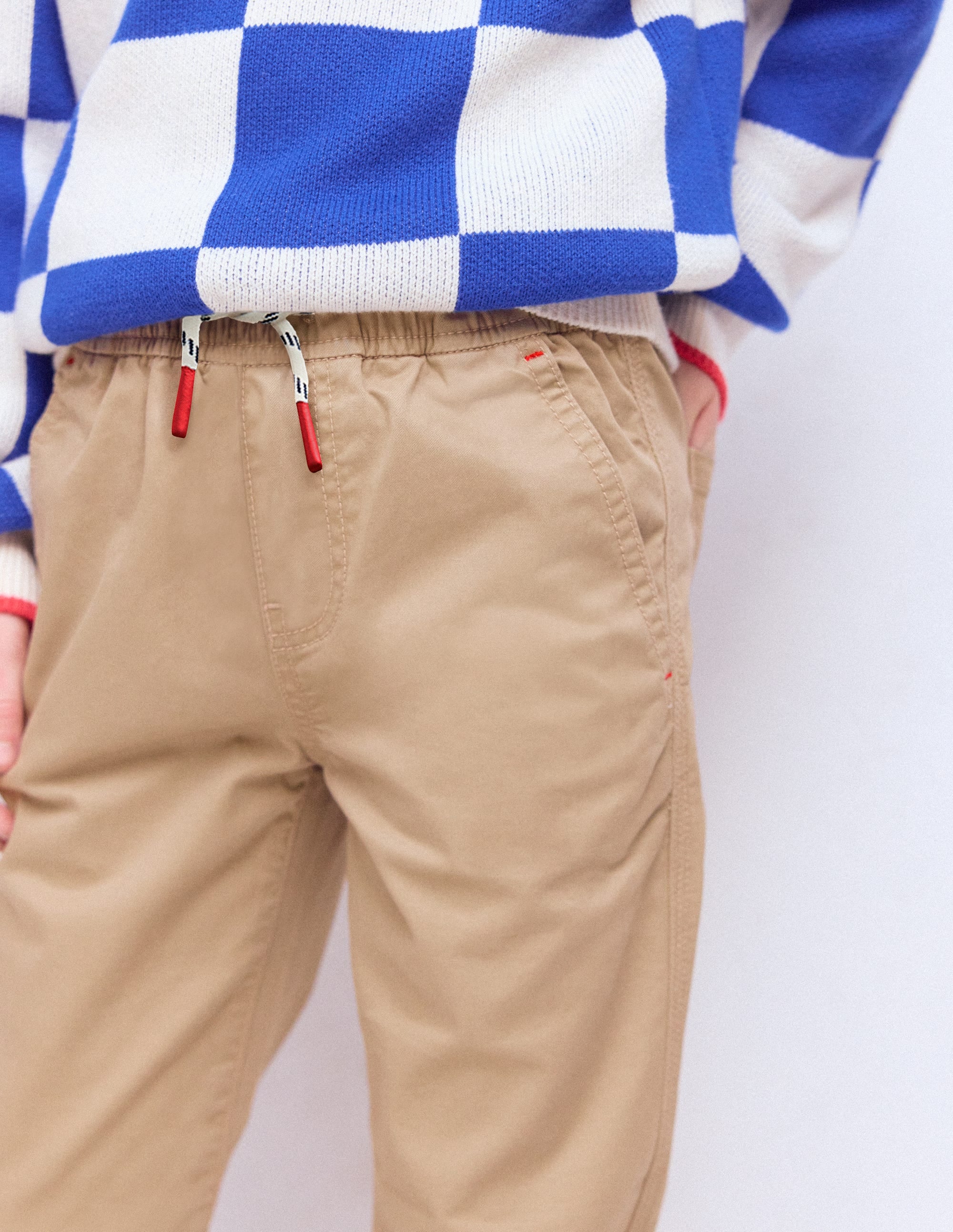 Schmal geschnittene Hose zum Hineinschlüpfen-Greige - Image 2