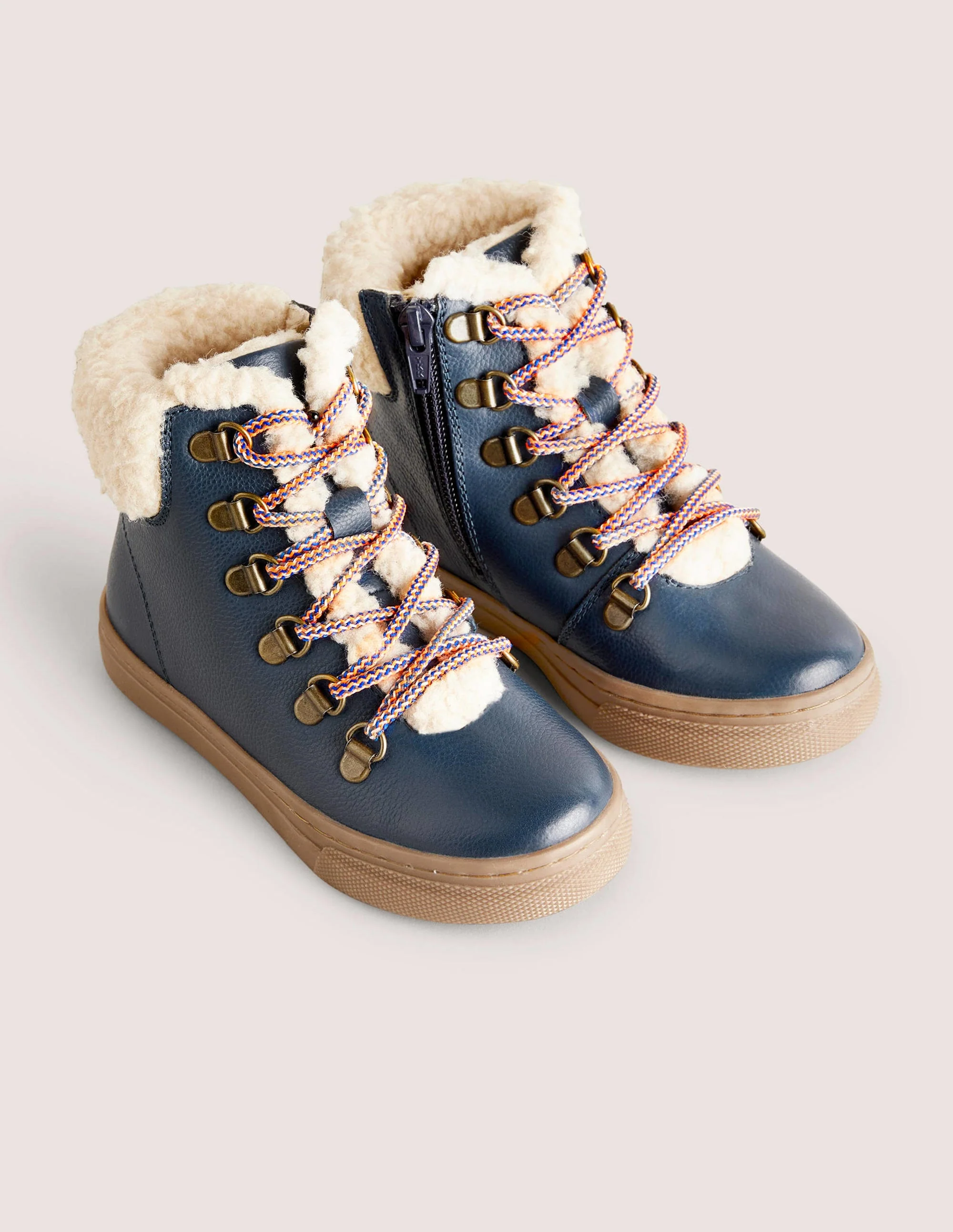 Schnürstiefel aus Leder-Marineblau - Image 2