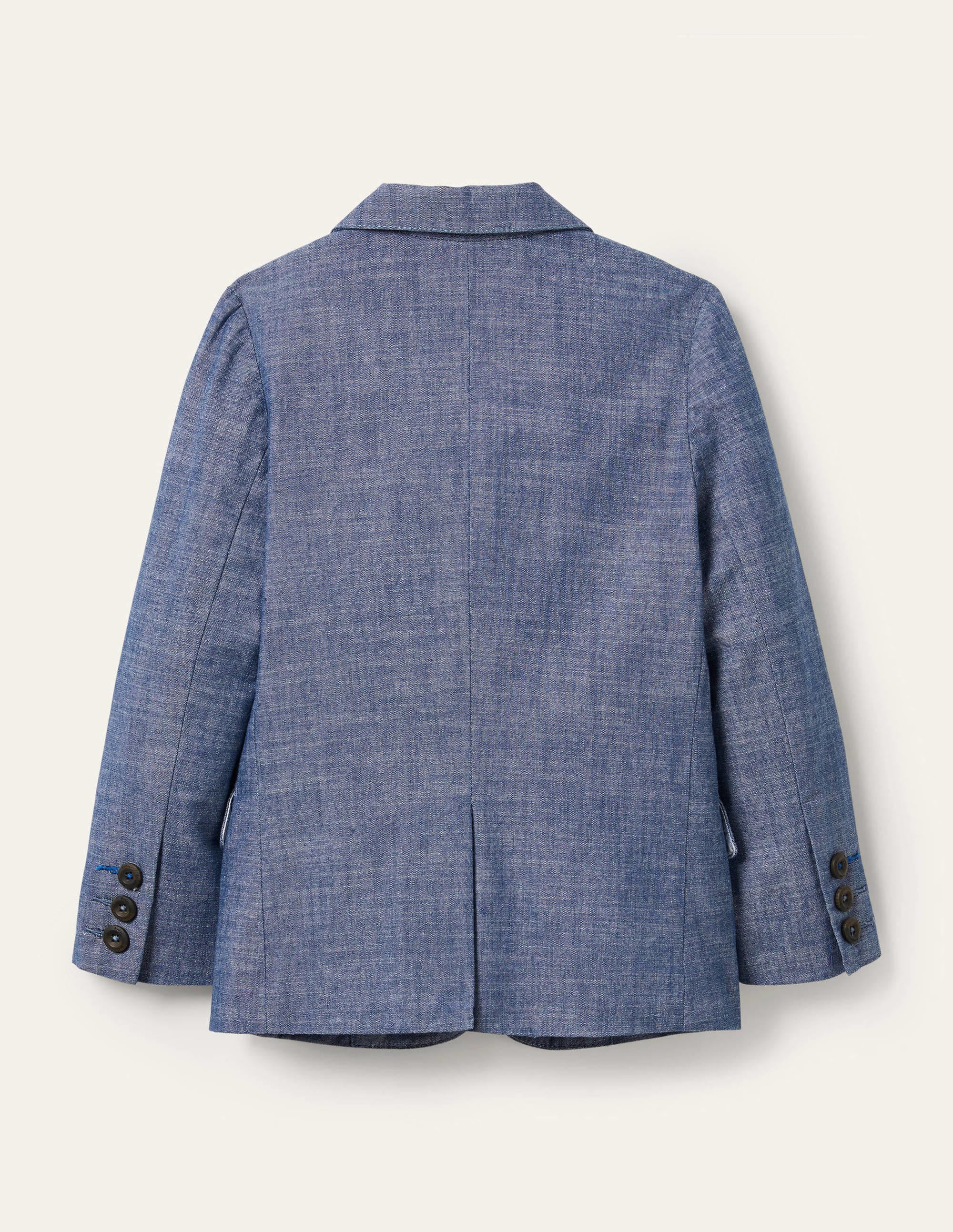 Seersucker-Blazer-Blau, Faux-Uni - Image 2