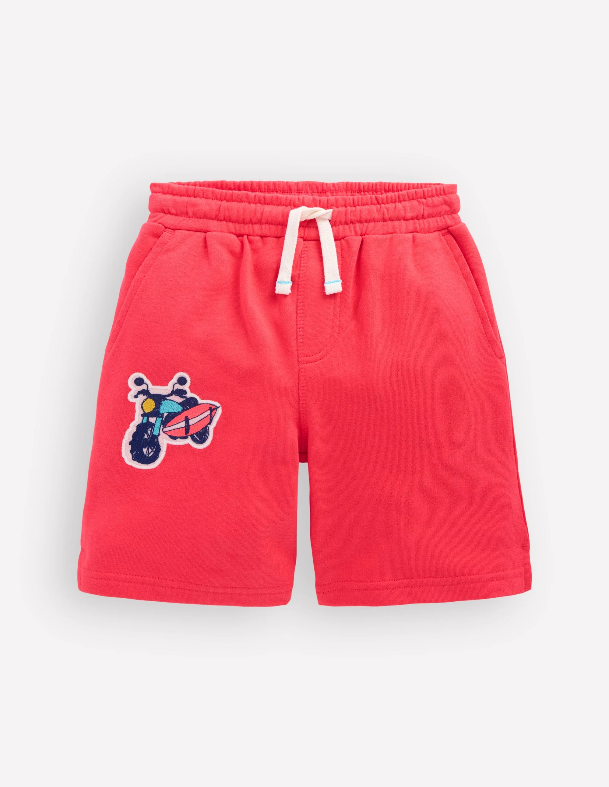 Shorts mit Superstitch-Aufnäher-Marmeladenrot Urlaub