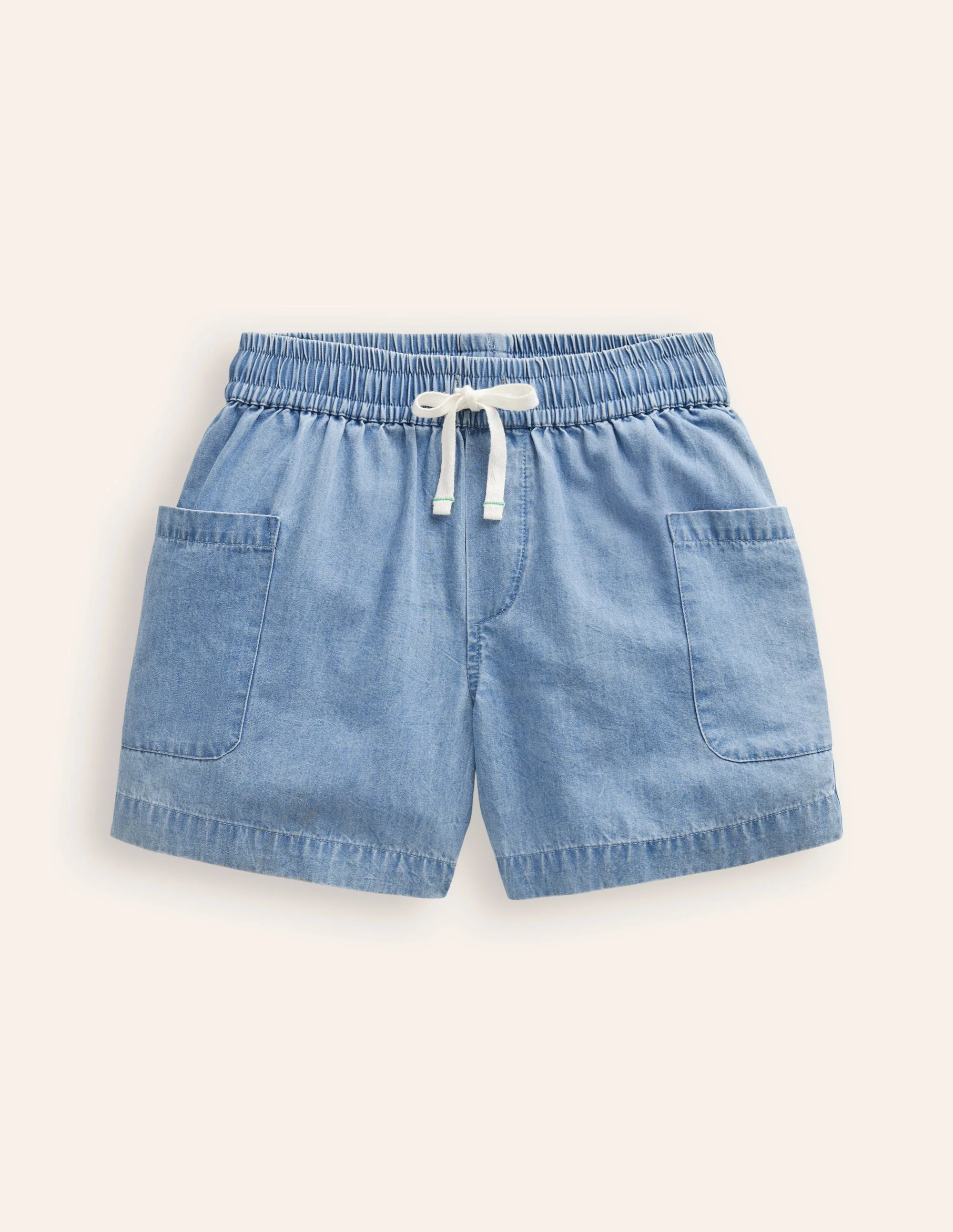 Shorts mit Taschen-Helle Waschung Chambray