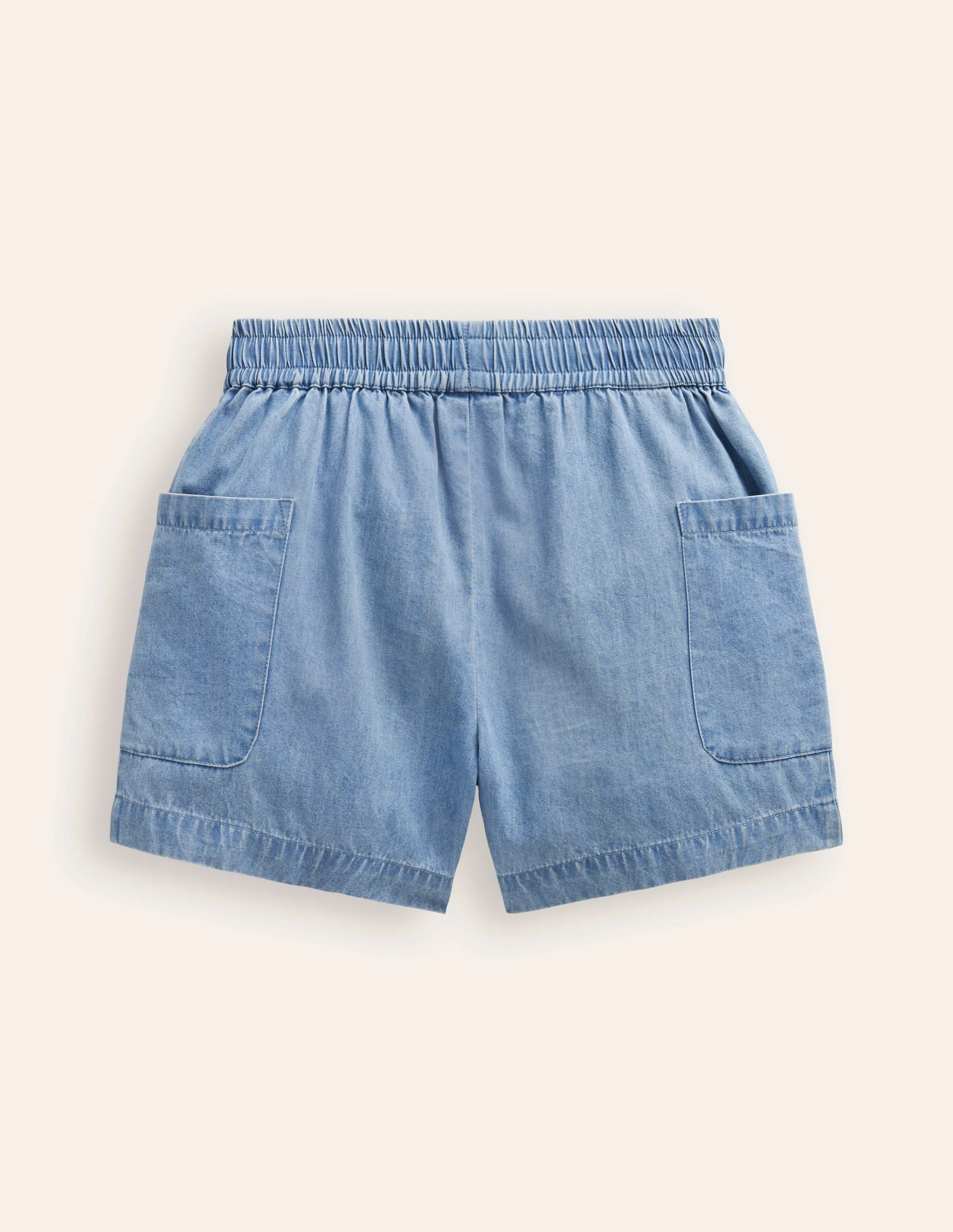 Shorts mit Taschen-Helle Waschung Chambray - Image 2
