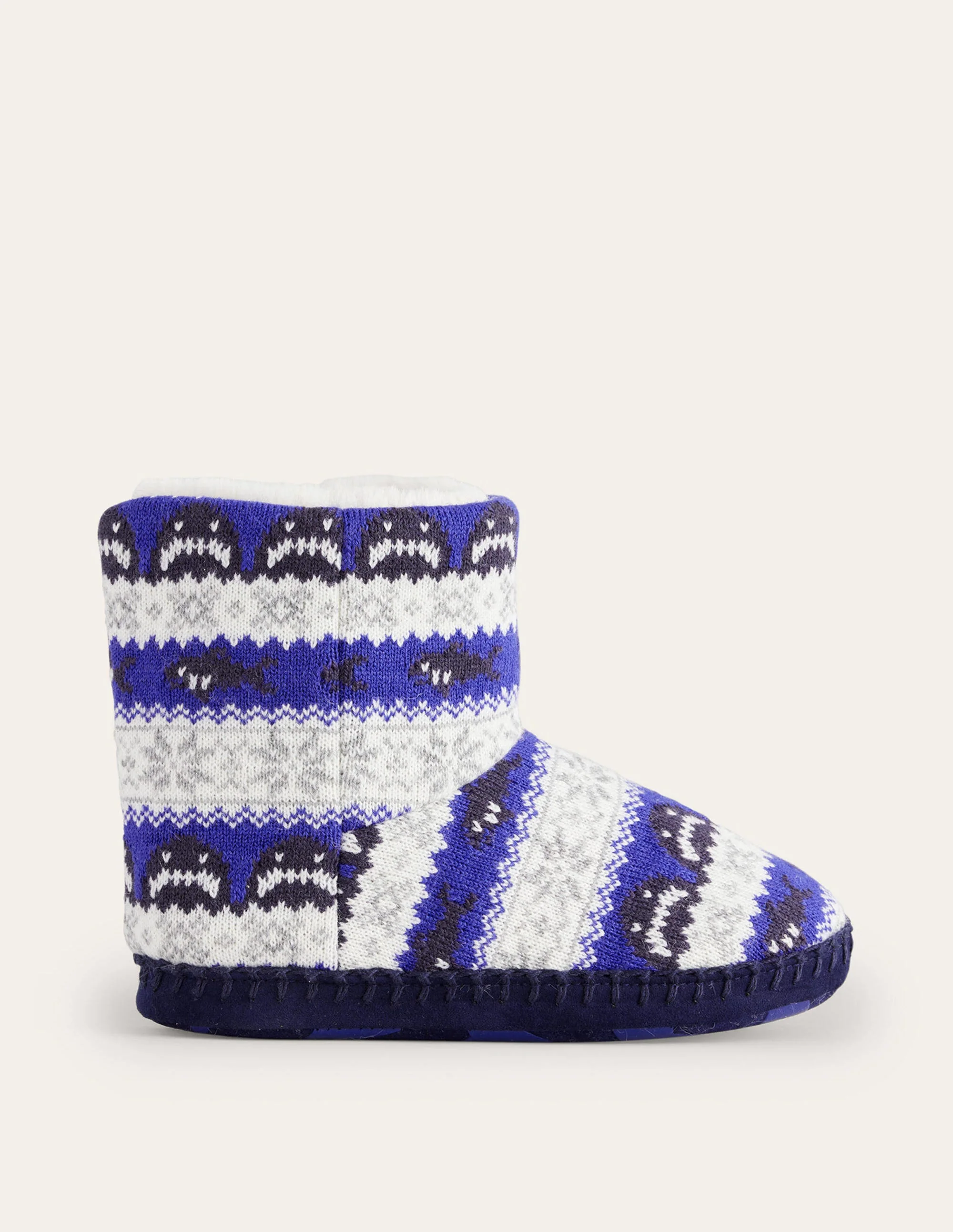 Slipper-Stiefel-Blauer Hai