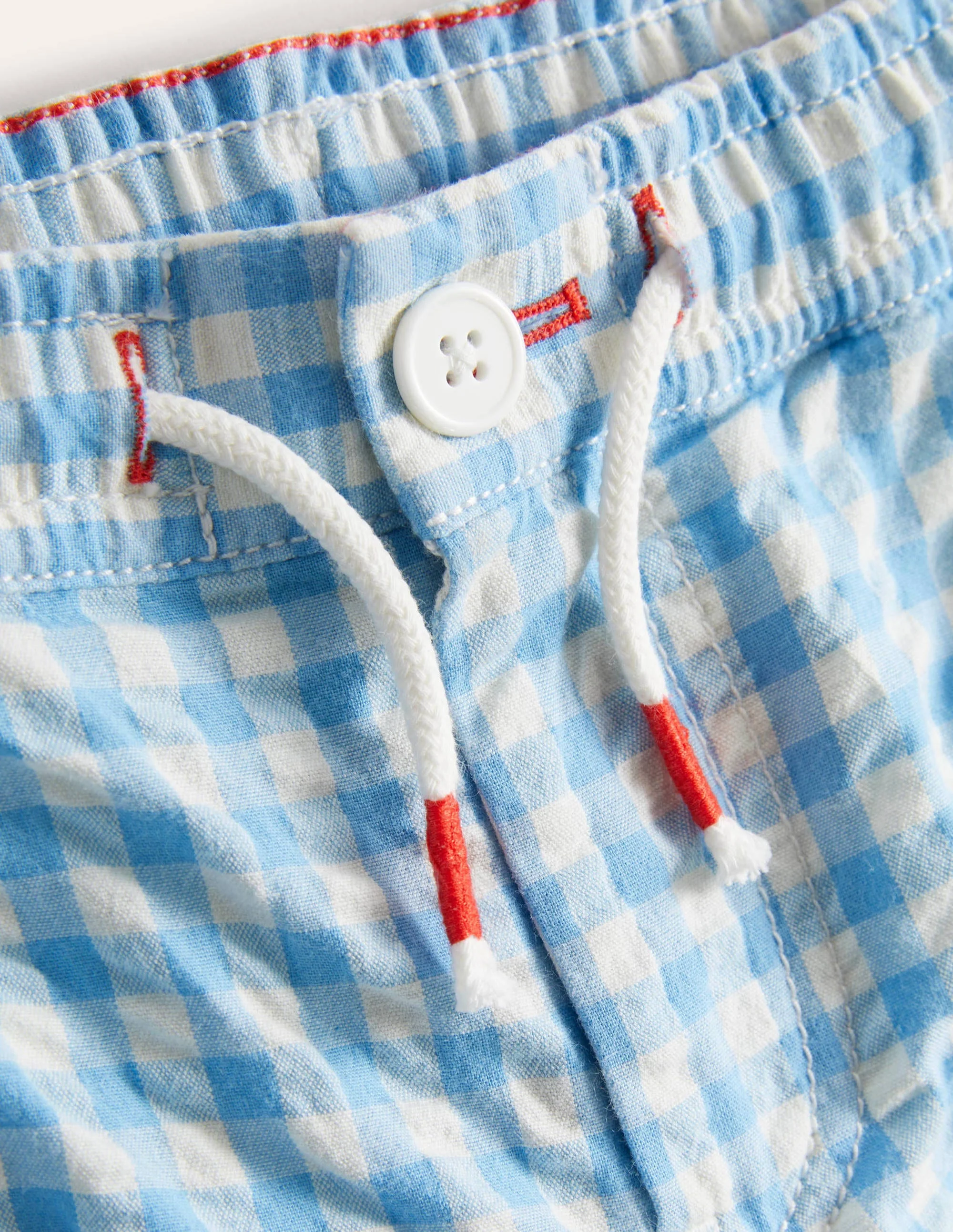 Smarte Shorts zum Hochkrempeln-Helles Glockenblumenblau, Vichykaros - Image 3