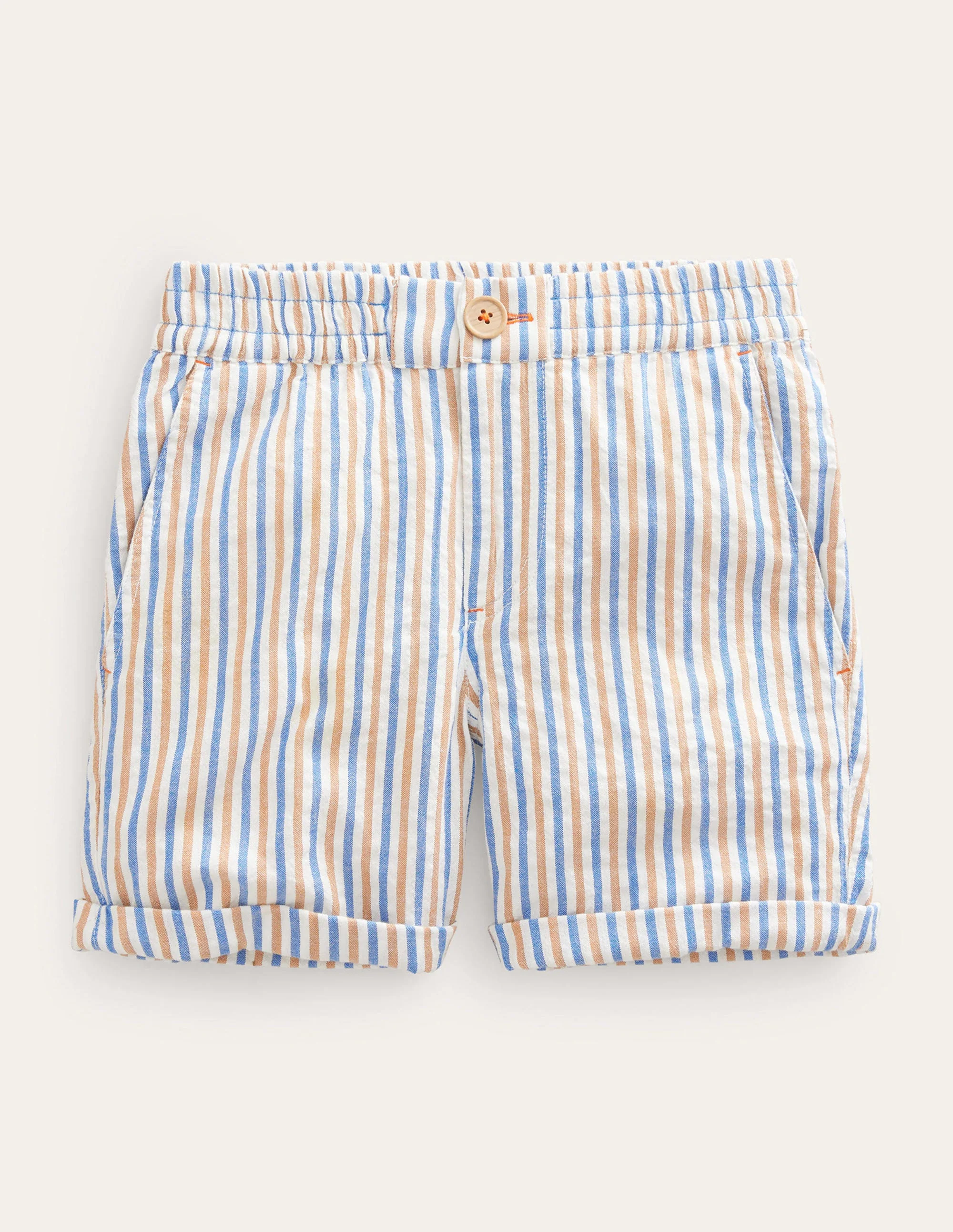 Smarte Shorts zum Hochkrempeln-Karibikblau/Erdhörnchenbraun