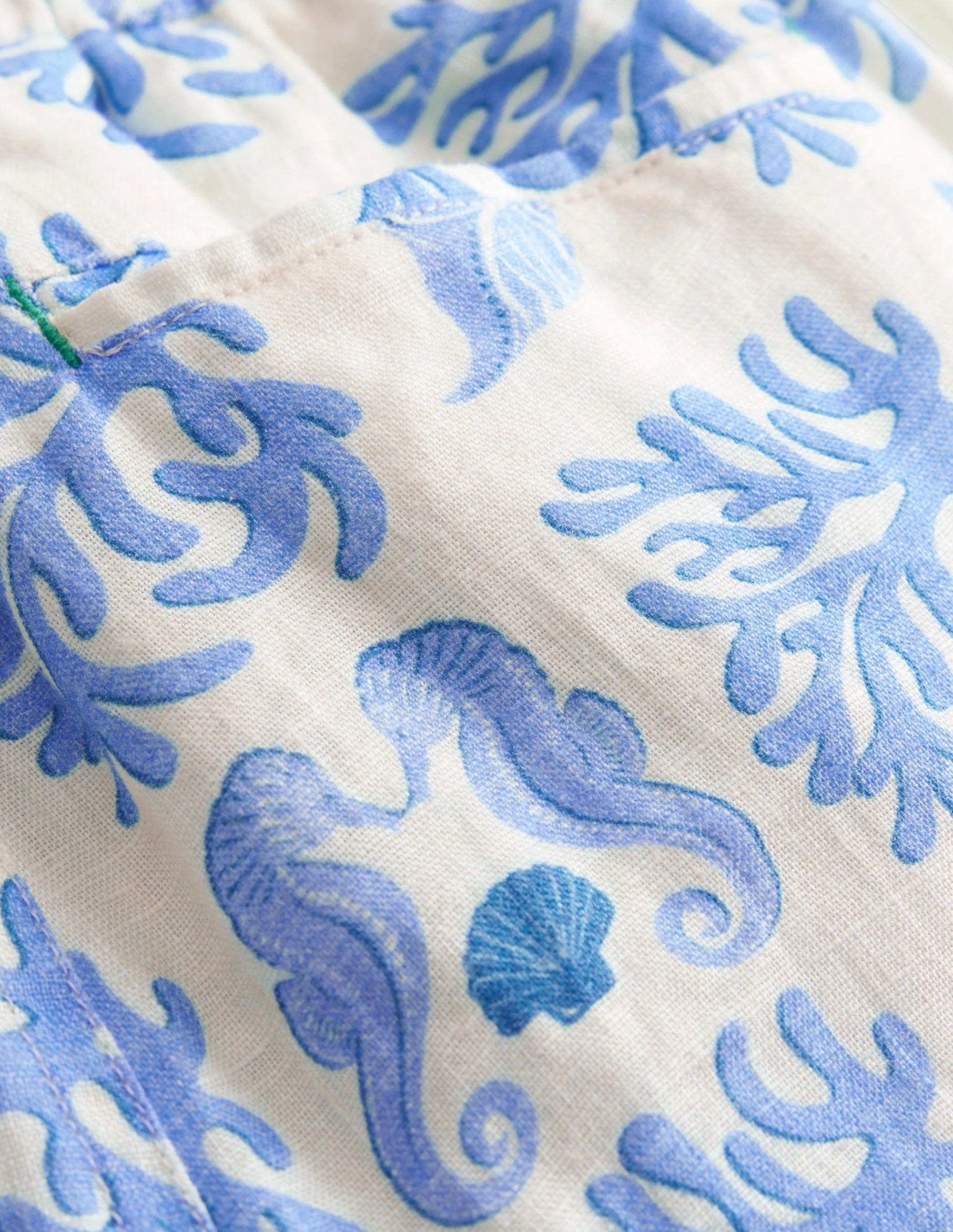 Smarte Shorts zum Hochkrempeln-Provence-Blau, Lagunenmuster - Image 3