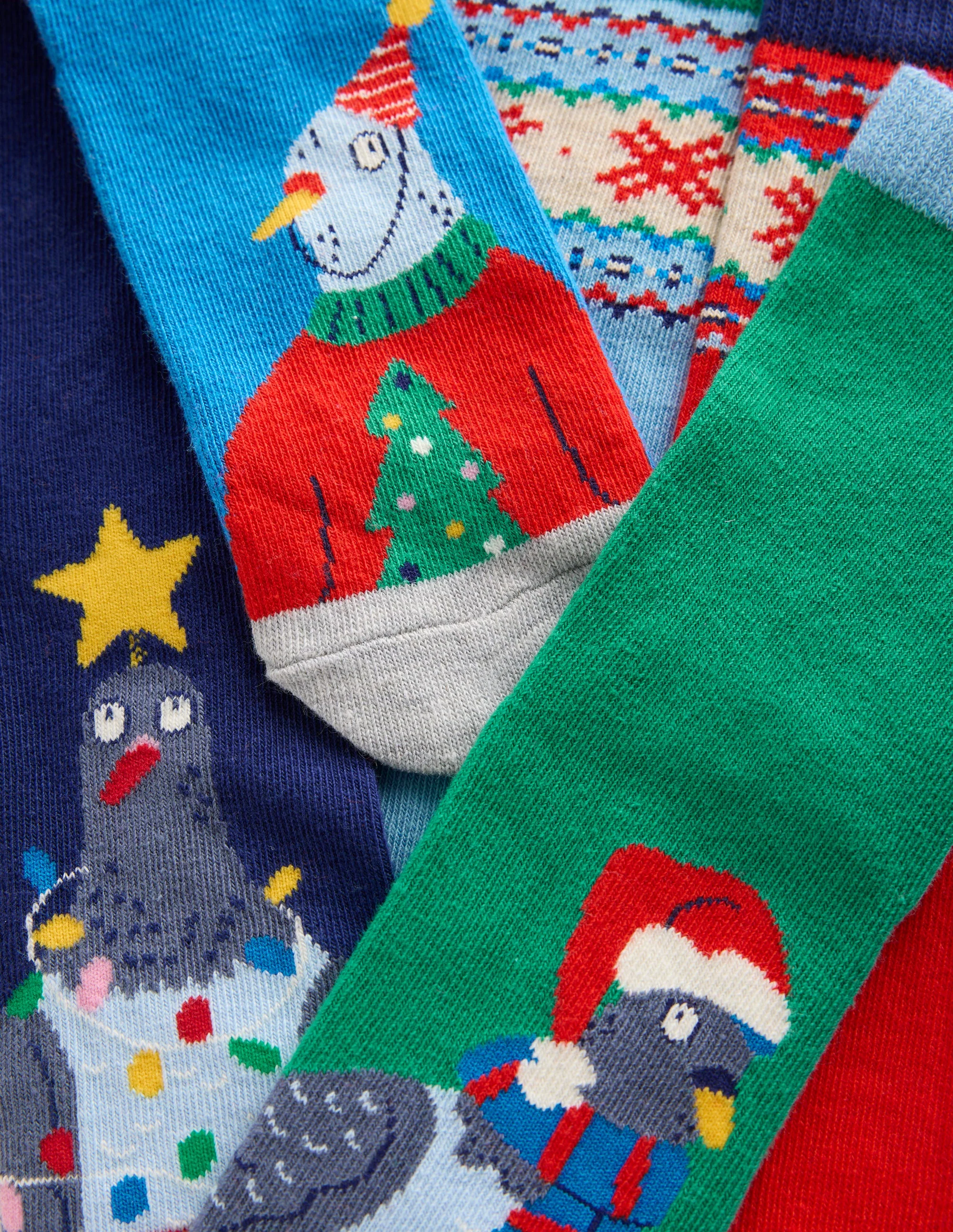 Socken im 5er-Pack für Jungen-Weihnachten Tauben - Image 2