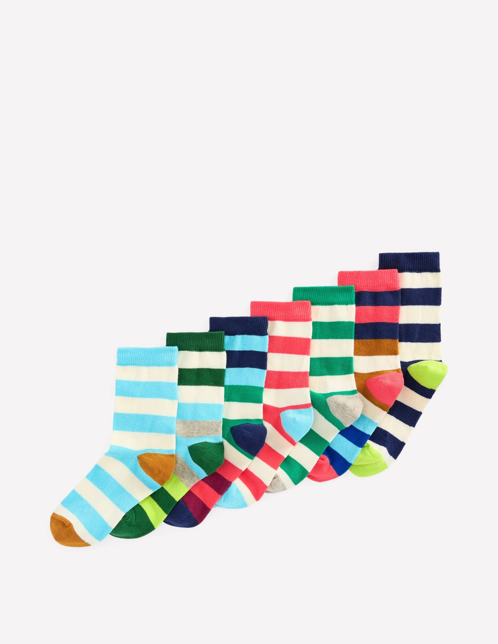 Socken im 7er-Pack-Mustermix, Gestreift