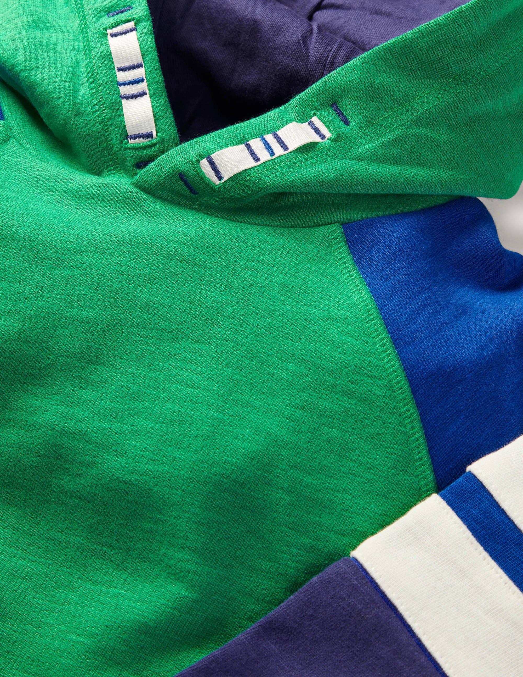 Sportlicher Hoodie mit Blockfarben-Hochlandgrün/Brillantblau - Image 2