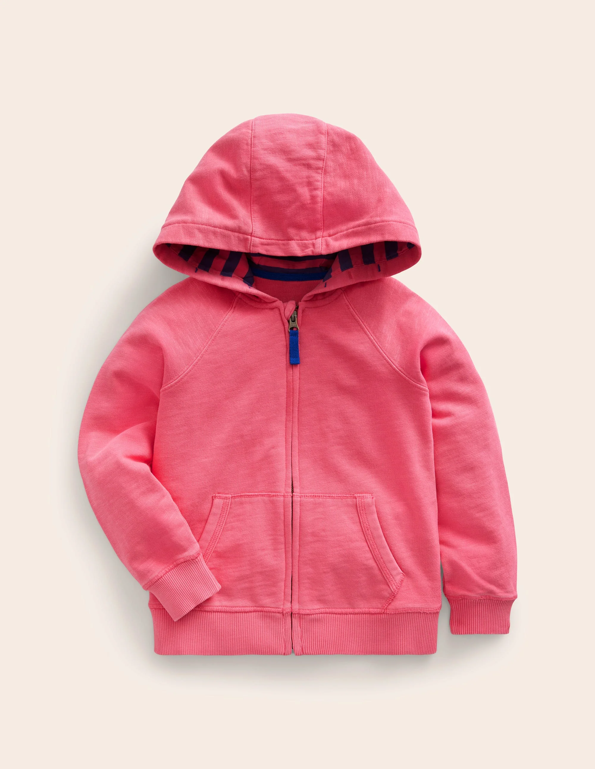 Stückgefärbte Kapuzenjacke-Zuckerwattenrosa