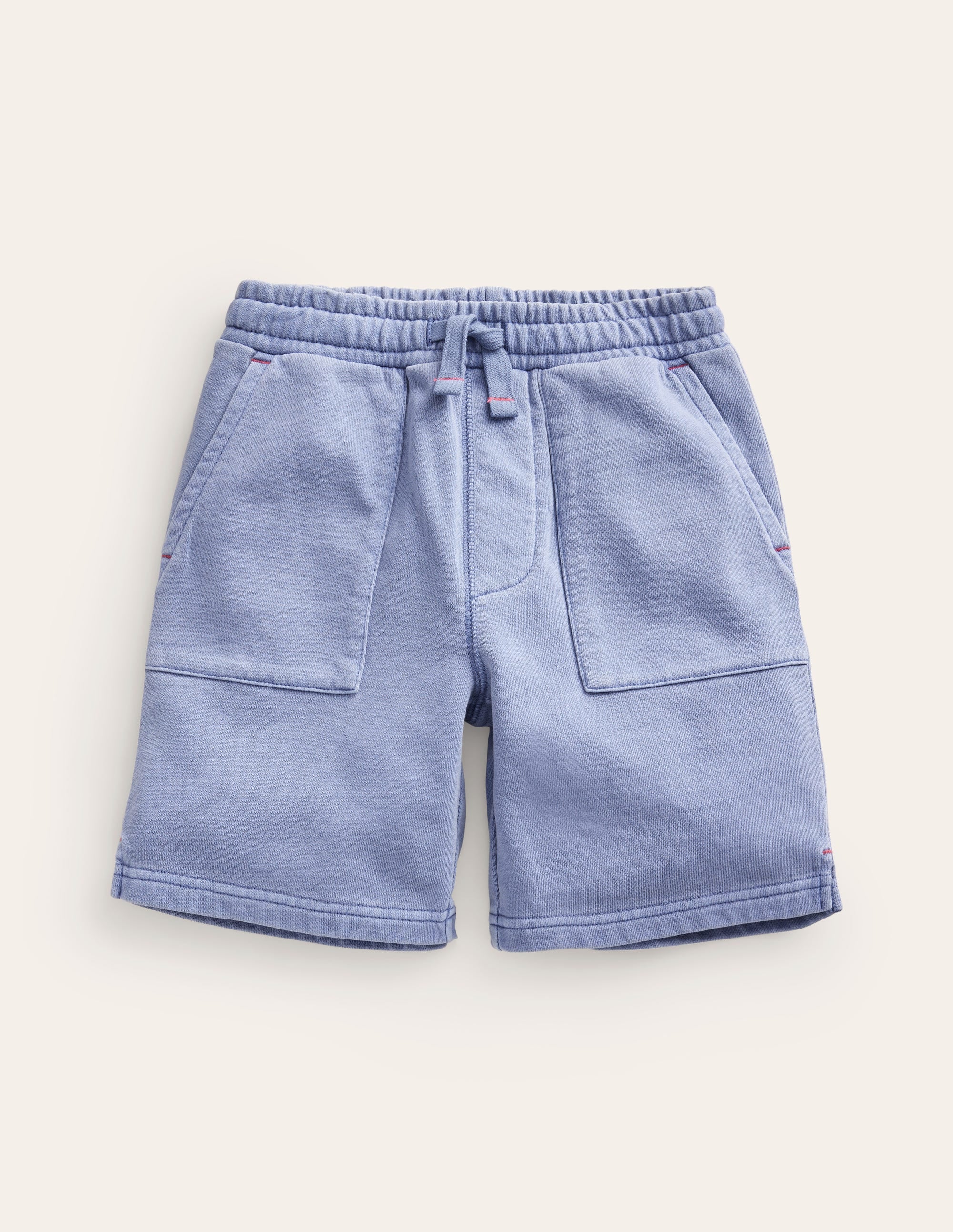 Stückgefärbte Shorts-Staubblau