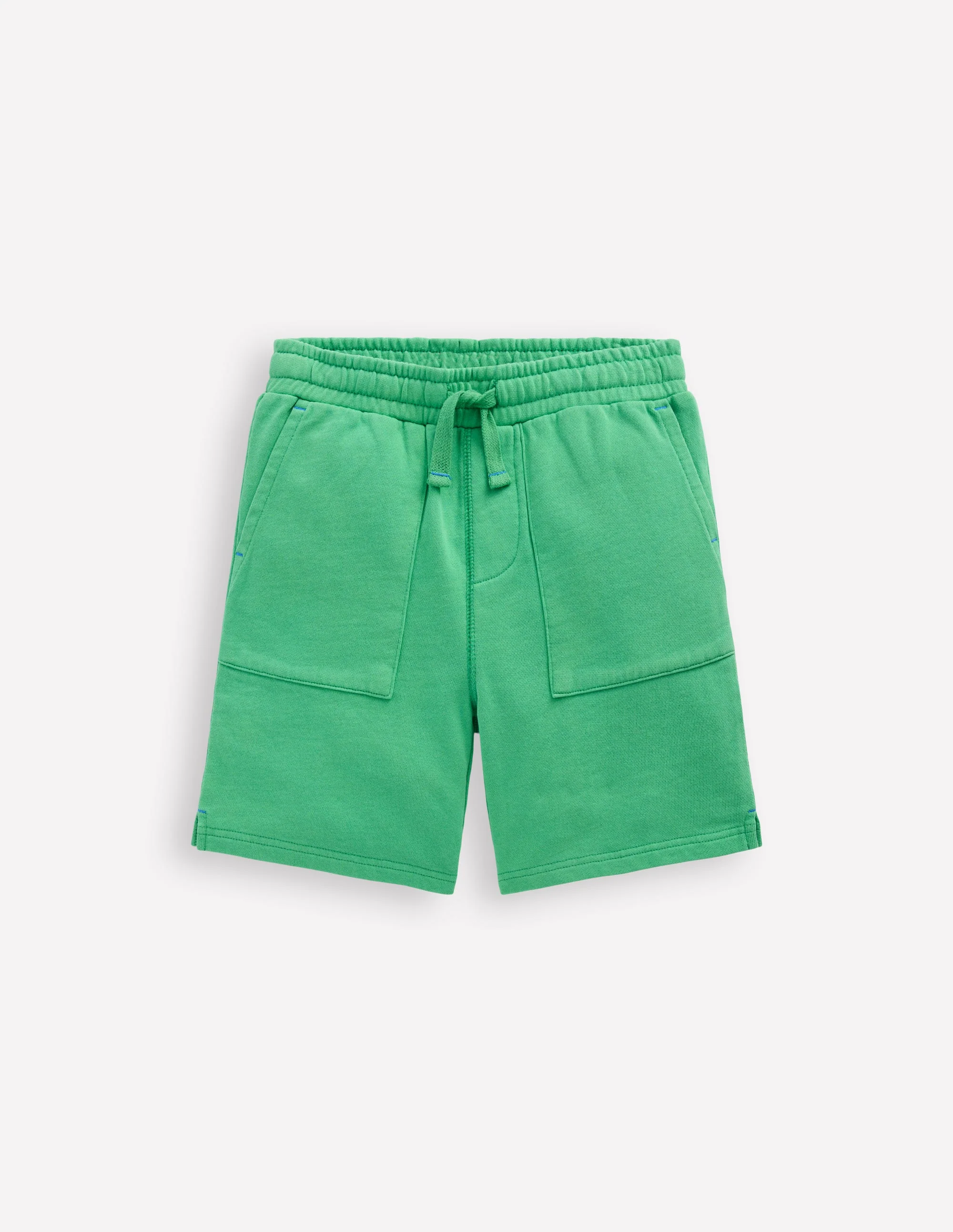 Stückgefärbte Sweatshorts-Grüne Fichte