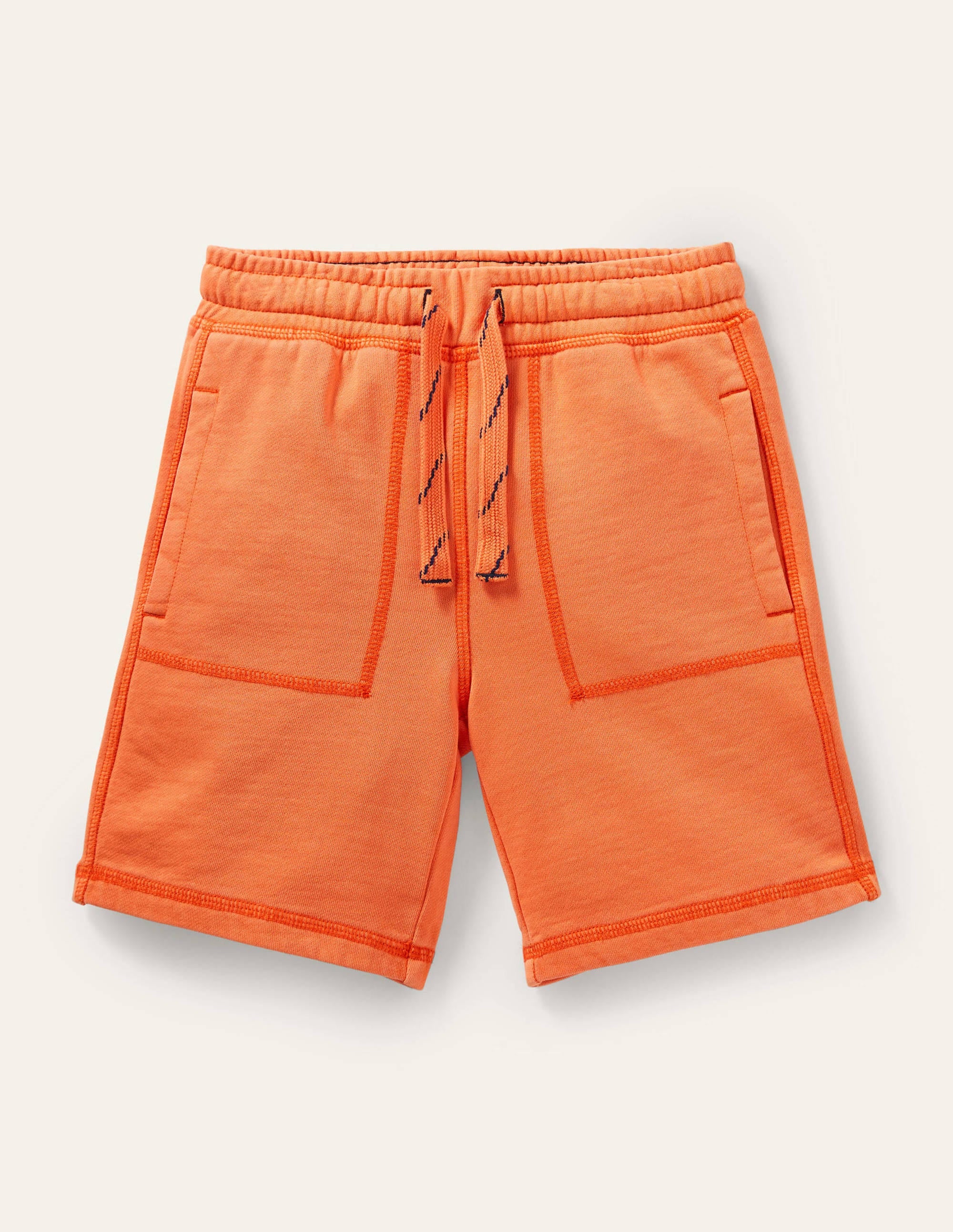 Stückgefärbte Sweatshorts-Mandarinenorange