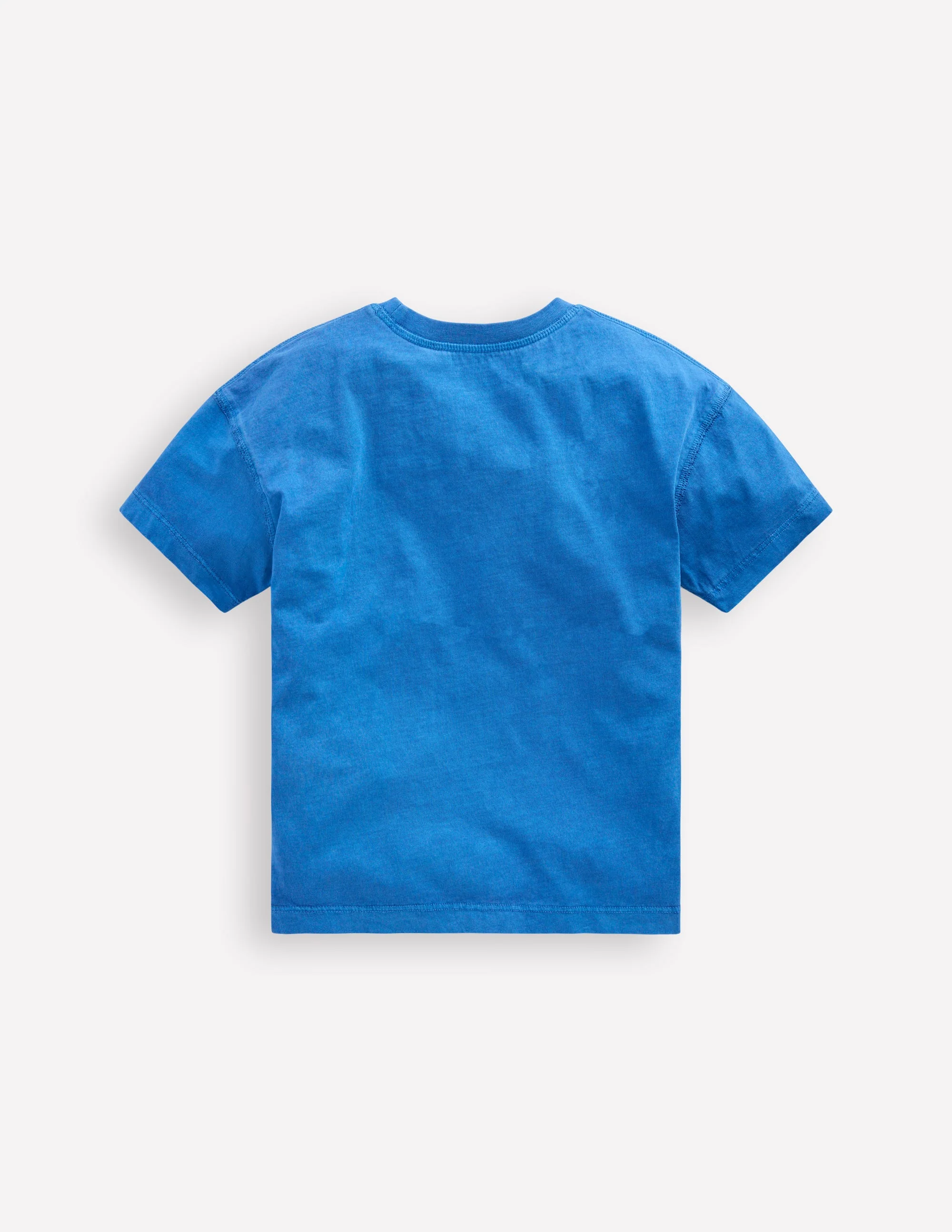 Stückgefärbtes, lockeres T-Shirt-Blau - Image 2