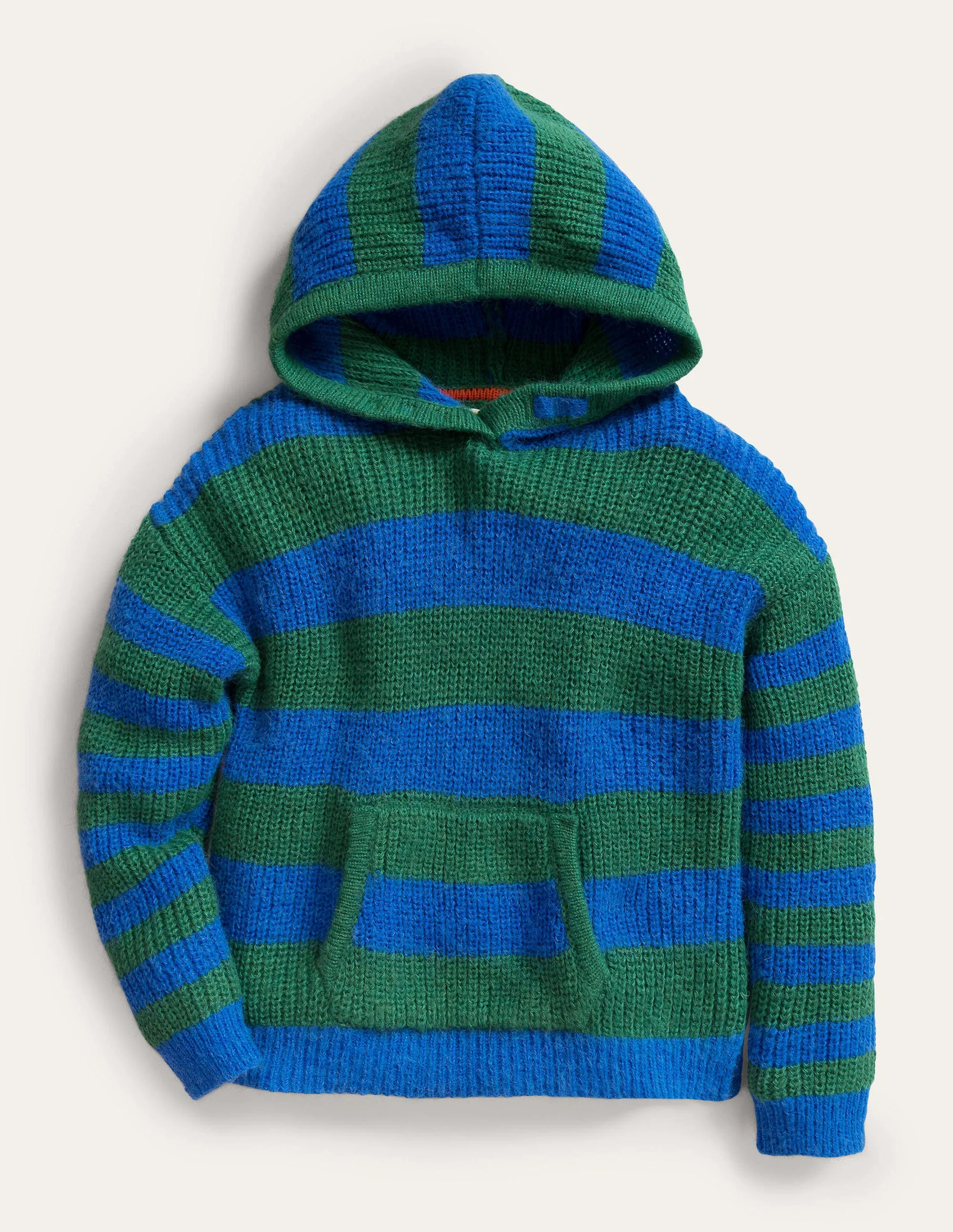 Superweicher Hoodie-Hellblau, Gestreift