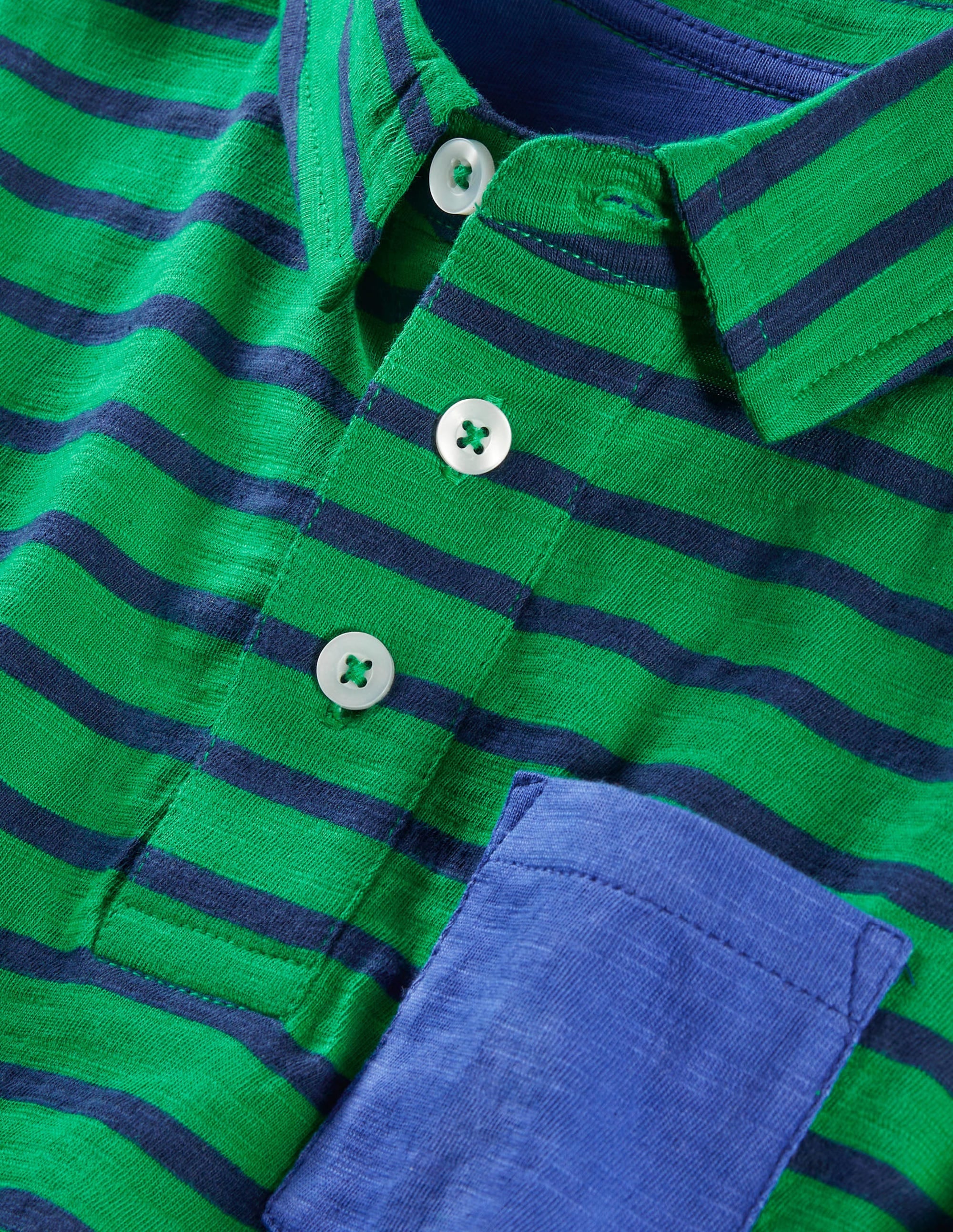 Superweiches Poloshirt-Segelblau/Grün - Image 3