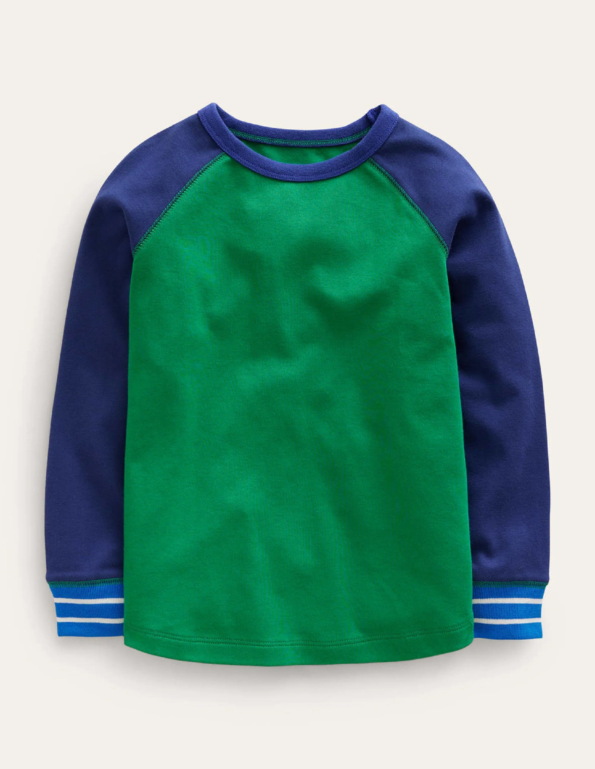 Superweiches Raglan-T-Shirt-Schuluniform-Marineblau/ Ägyptischblau