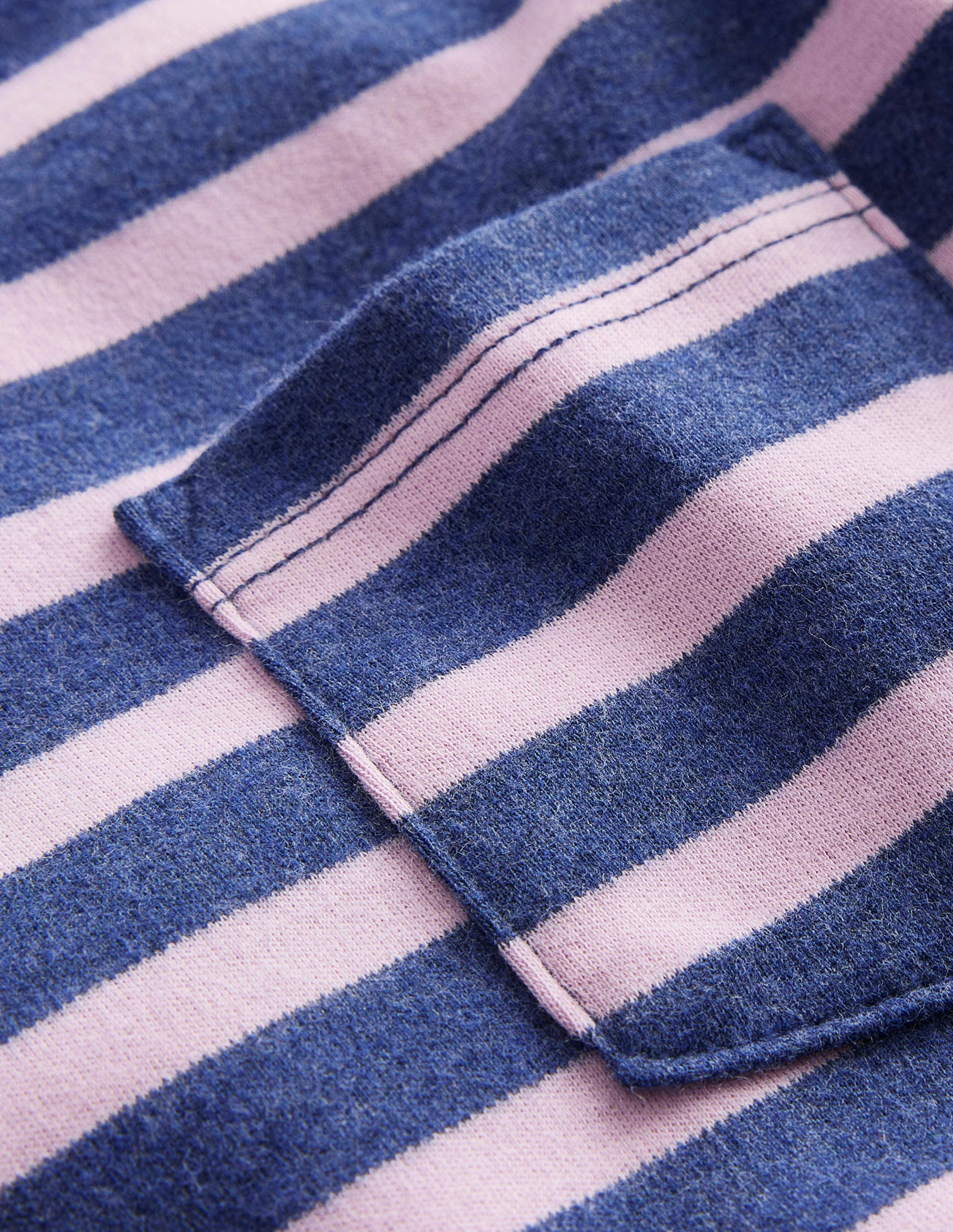 Superweiches T-Shirt mit langen Ärmeln-Schuluniform-Marineblau Meliert/Lila - Image 3