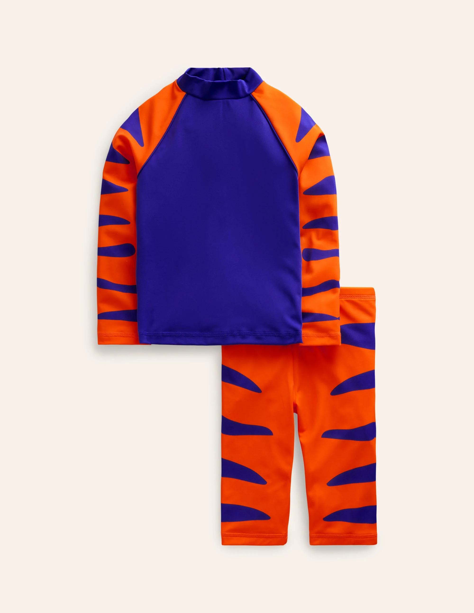 Surfanzug mit Sonnenschutz-Mandarinenorange Tiger