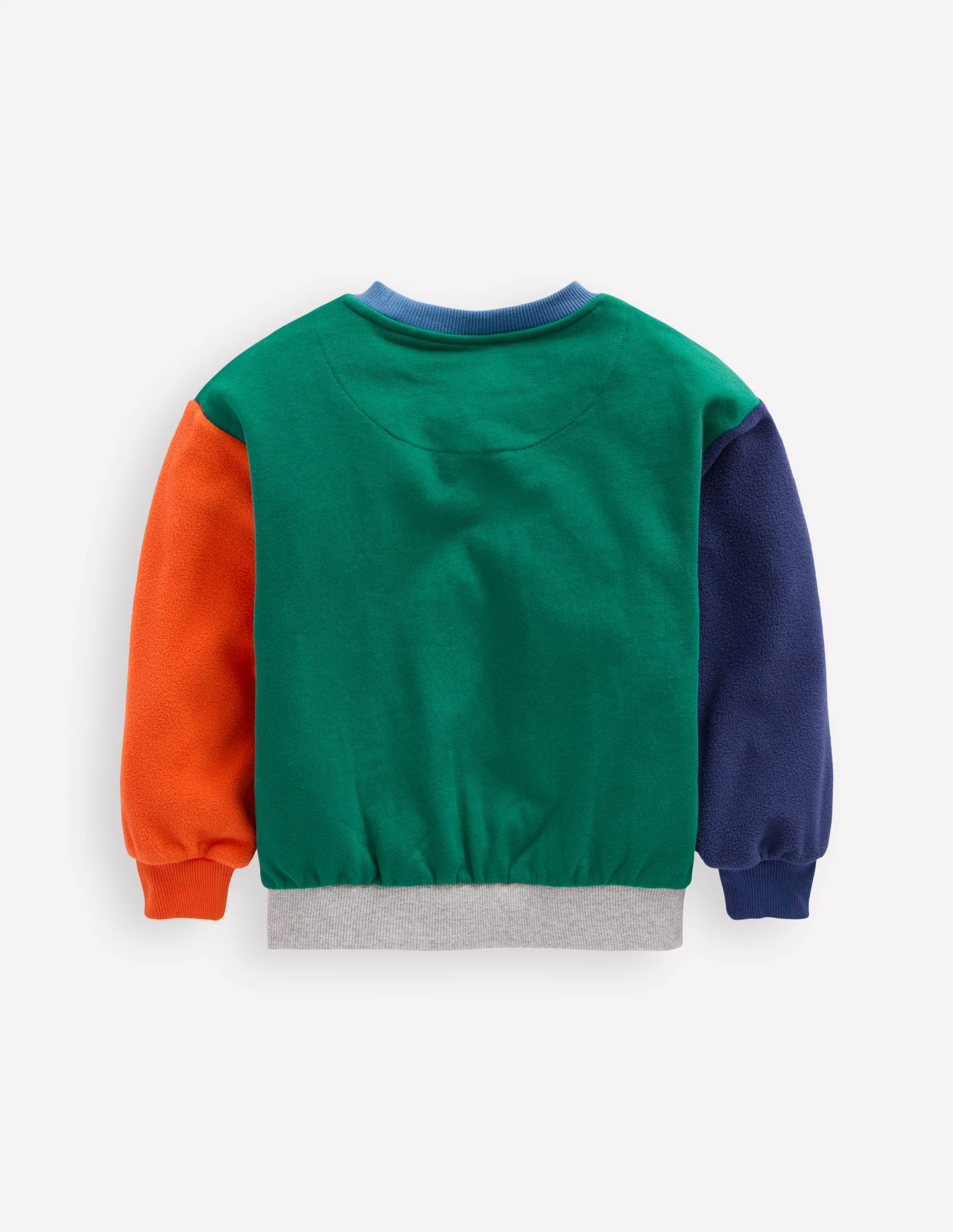Sweatshirt in Blockfarben-Schmucksteingrün Blockfarben - Image 2