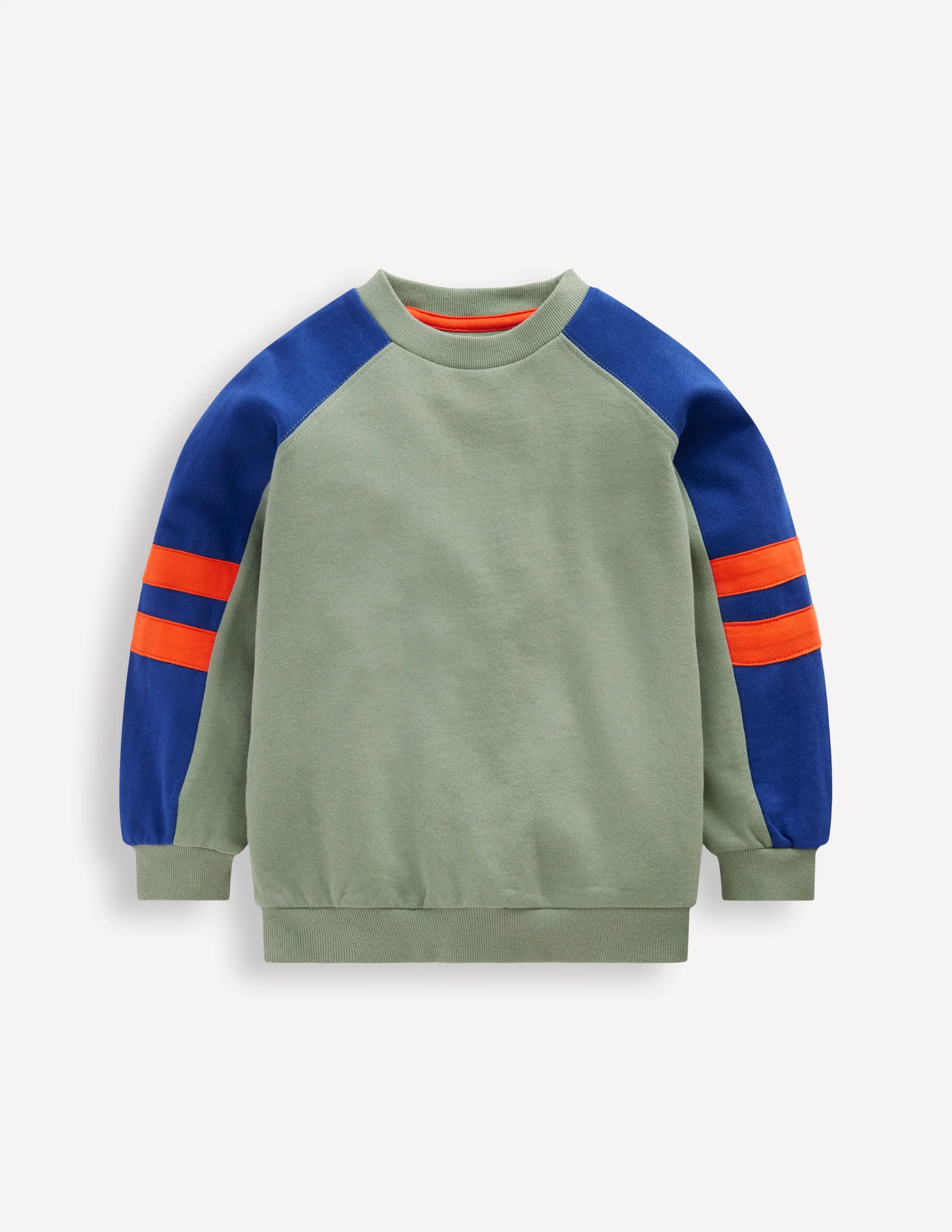 Sweatshirt mit Ärmeln in Blockfarben-CHINA-GRÜN BLOCKFARBEN - Image 3