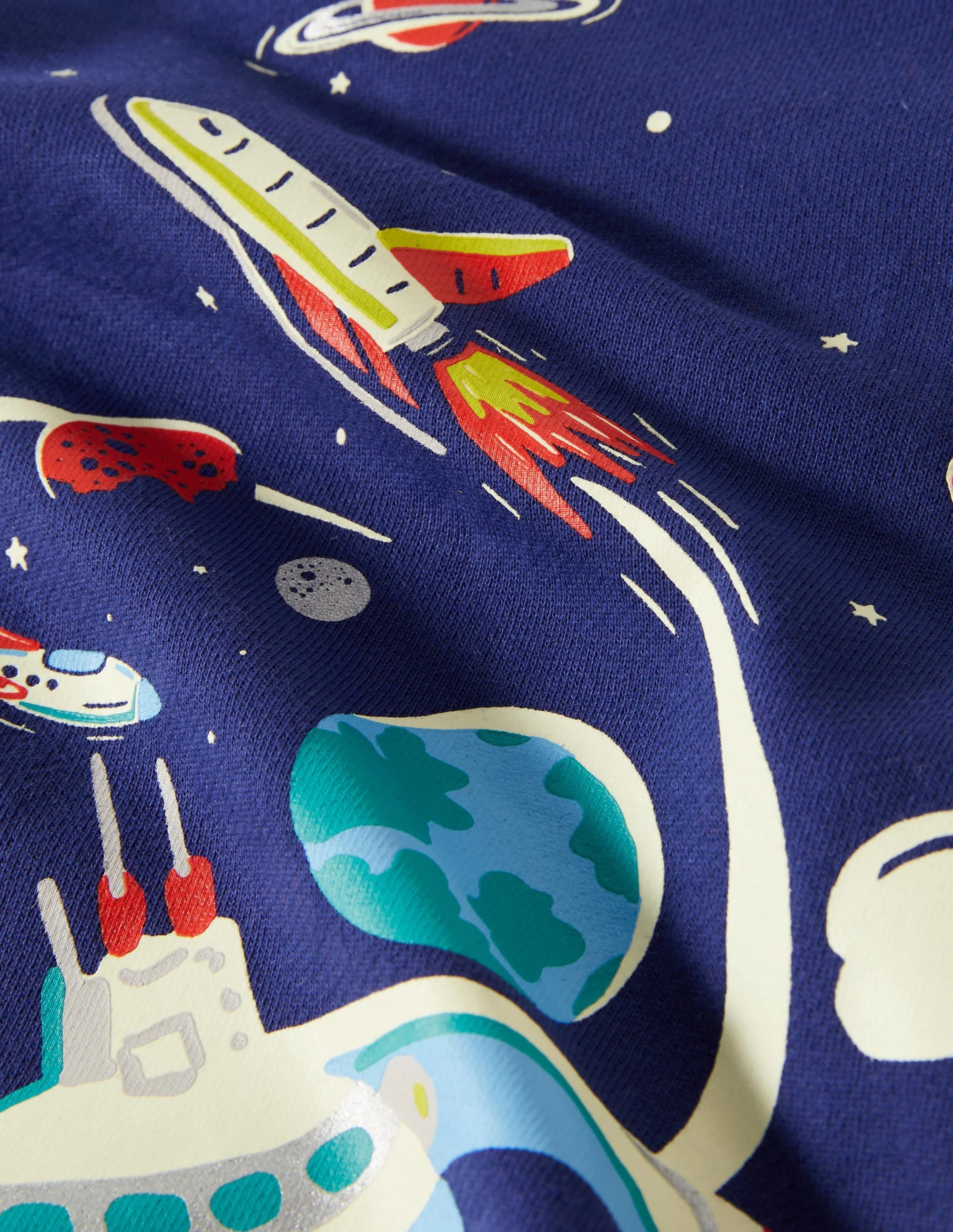 Sweatshirt mit leuchtendem Weltallmotiv-Schuluniform-Navy, Weltallmuster - Image 3