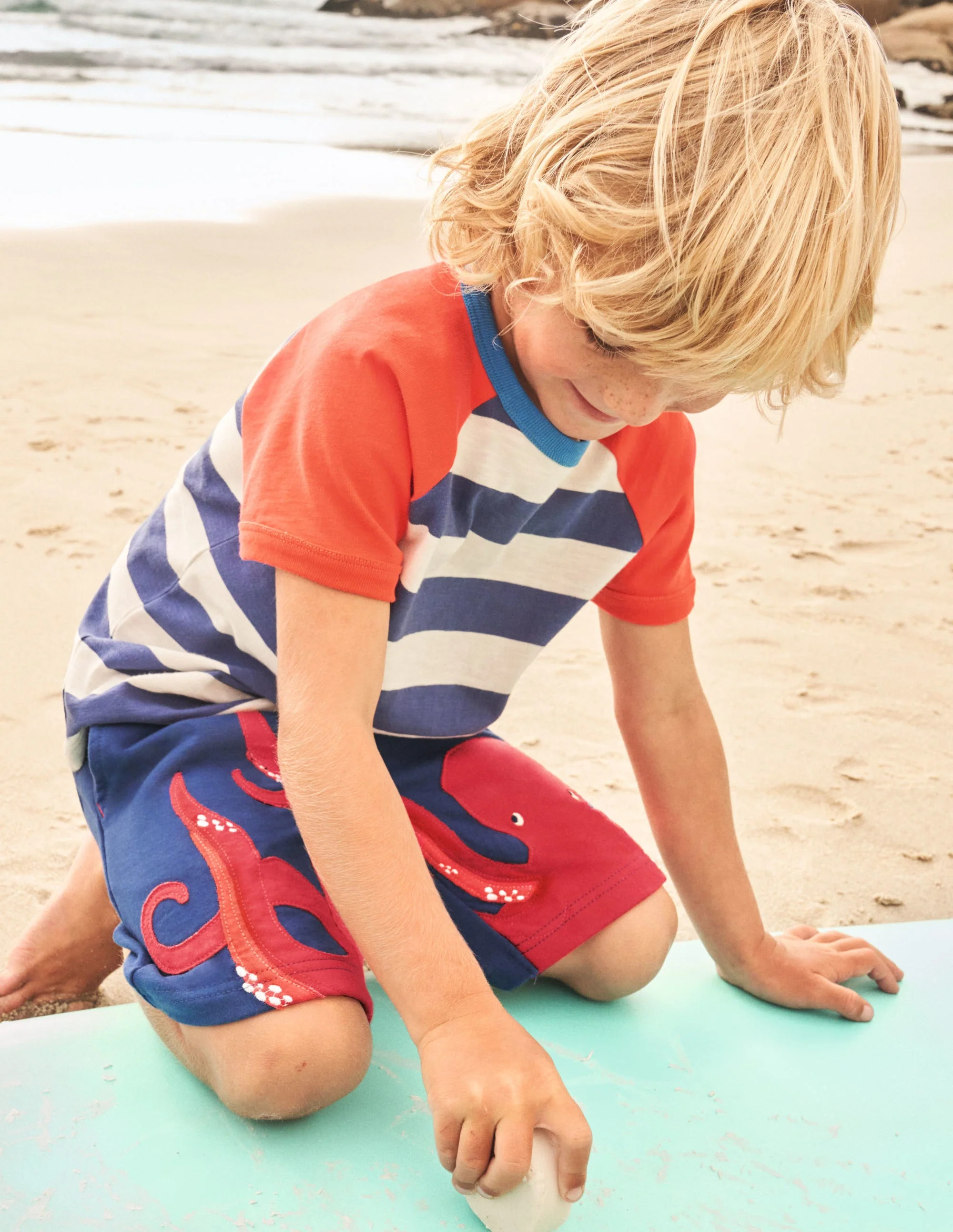 Sweatshorts mit Applikation-Segelblau, Oktopus - Image 6