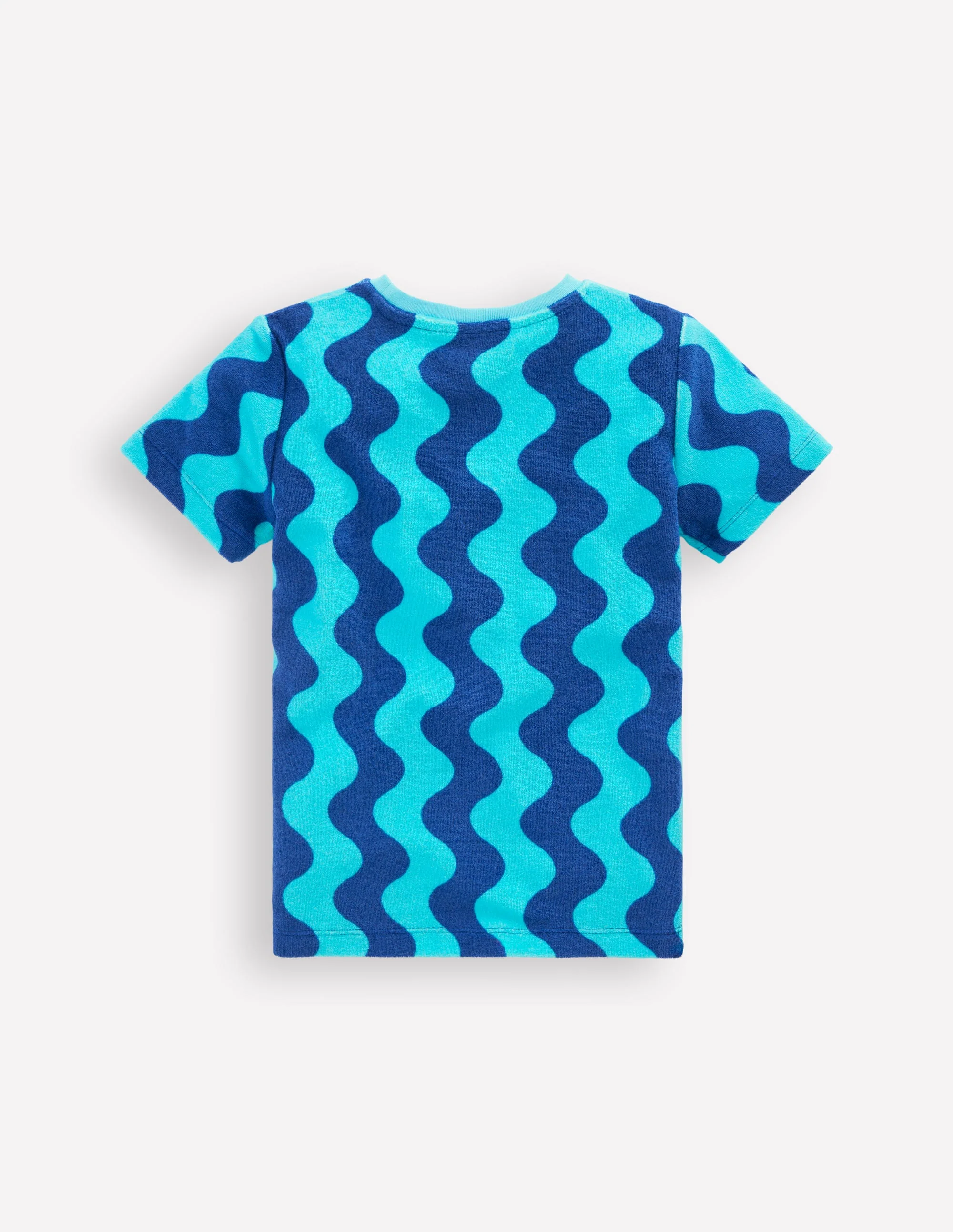 T-Shirt aus Frottee-Blau Wellen - Image 2