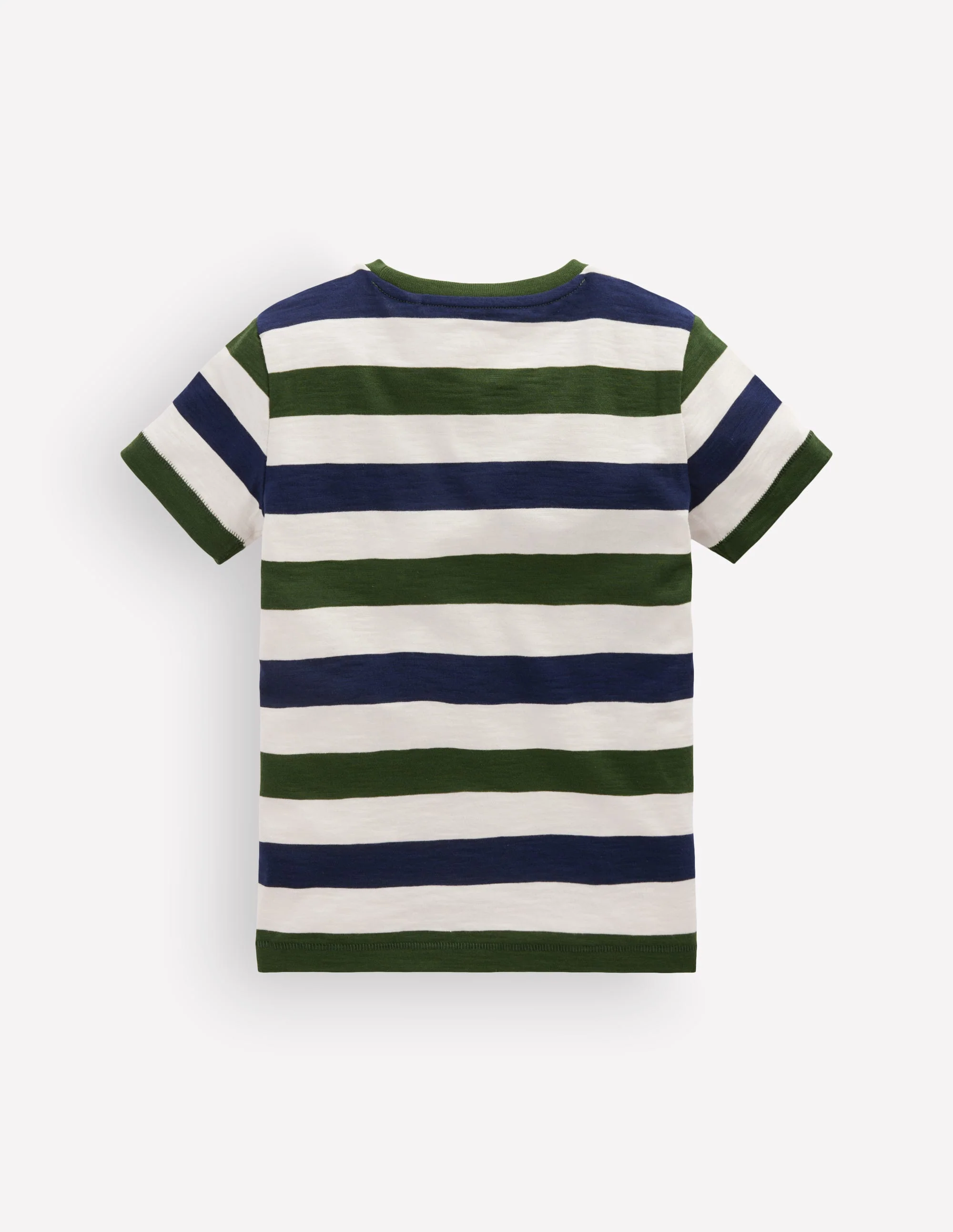 T-Shirt für den Alltag-Grün und Blau Streifen - Image 2