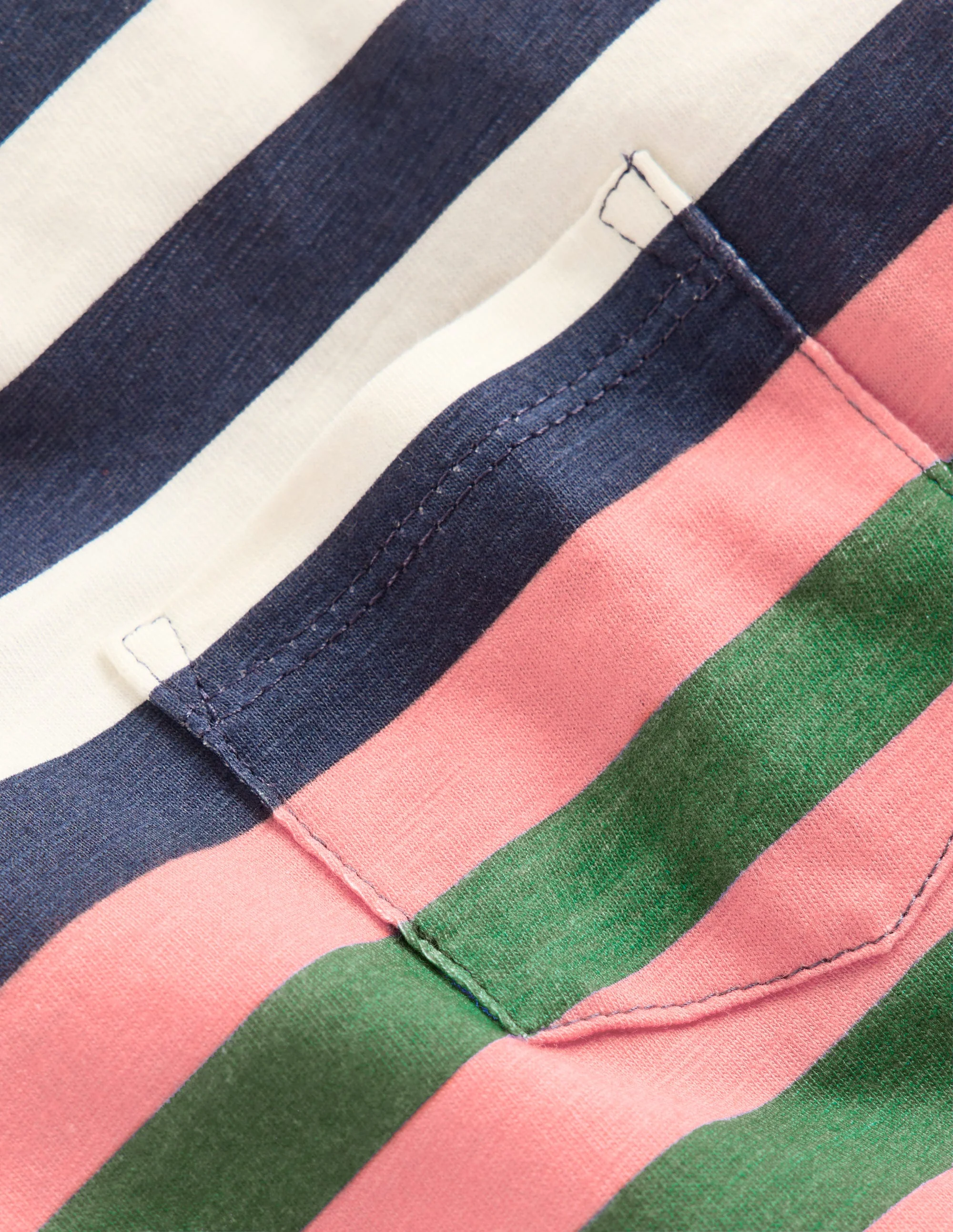 T-Shirt für den Alltag-Marineblau, Rot und Blau Streifen - Image 3