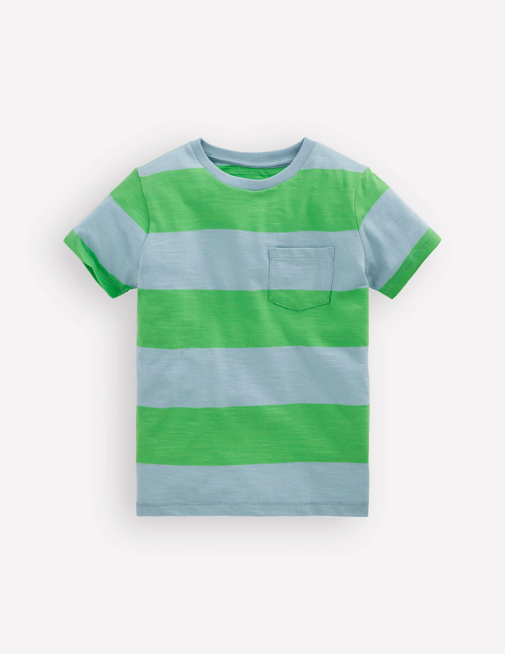 T-Shirt für den Alltag-Sittichgrün/Vintage-Blau