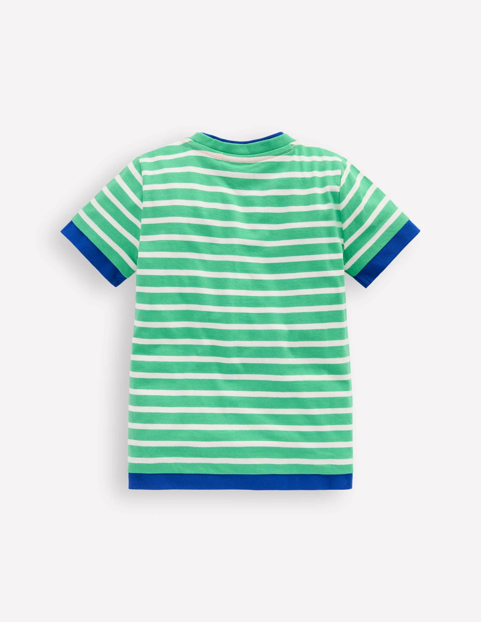 T-Shirt im Lagen-Look-Erbsengrün/Naturweiß - Image 2