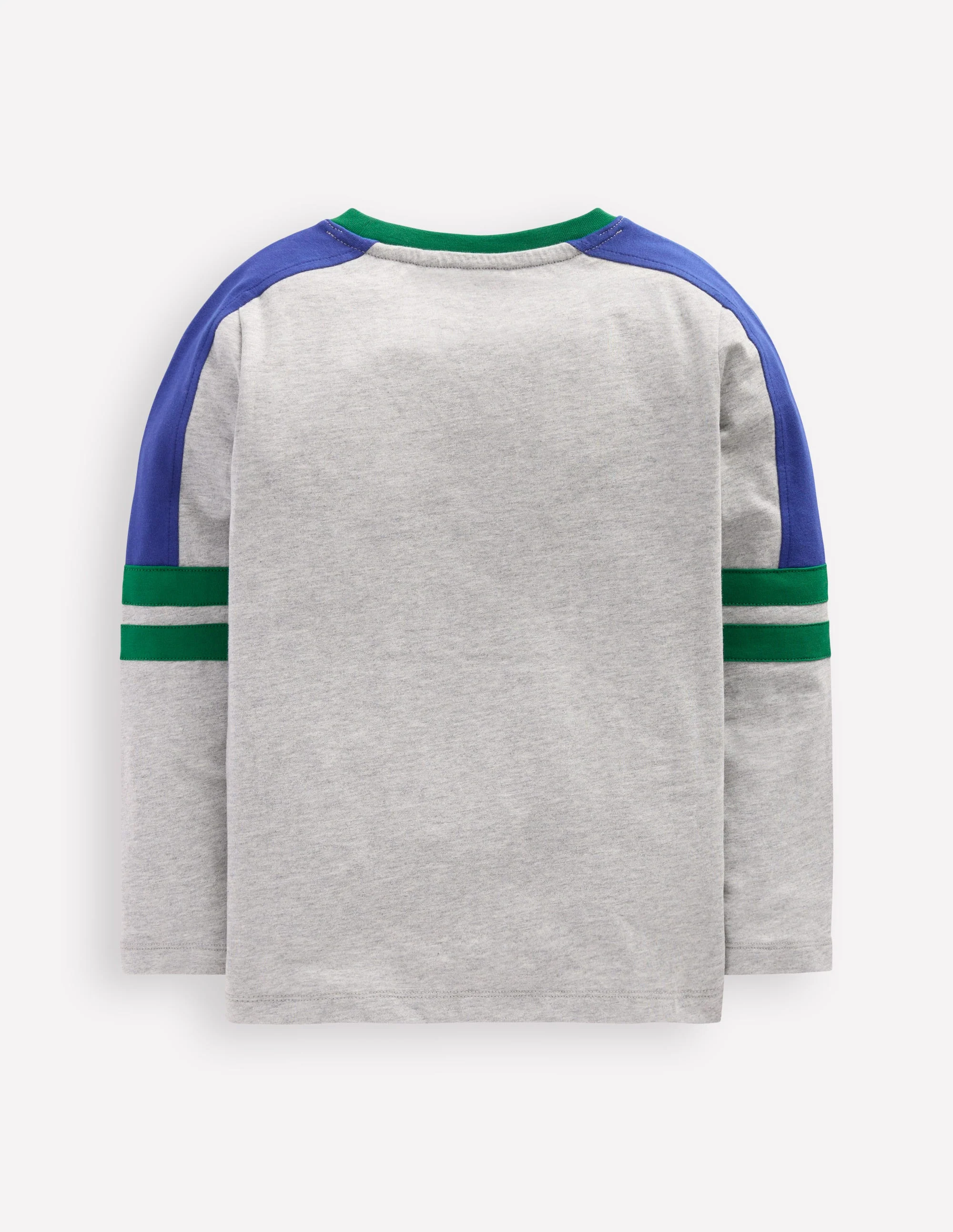 T-Shirt in Blockfarben-Dunkelgrau, Blockfarben - Image 5