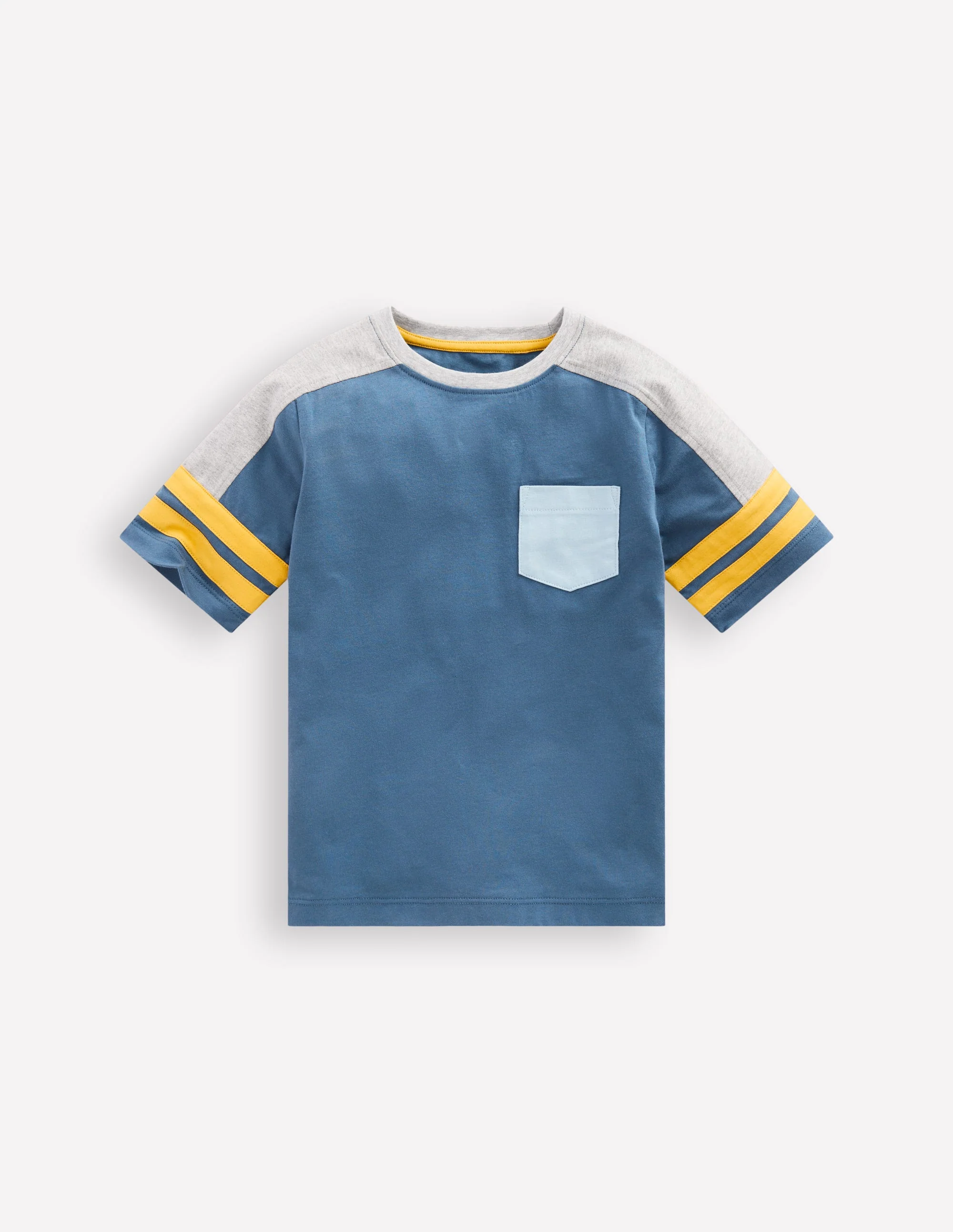 T-Shirt in Blockfarben-ECHTES MARINEBLAU BLOCKFARBEN
