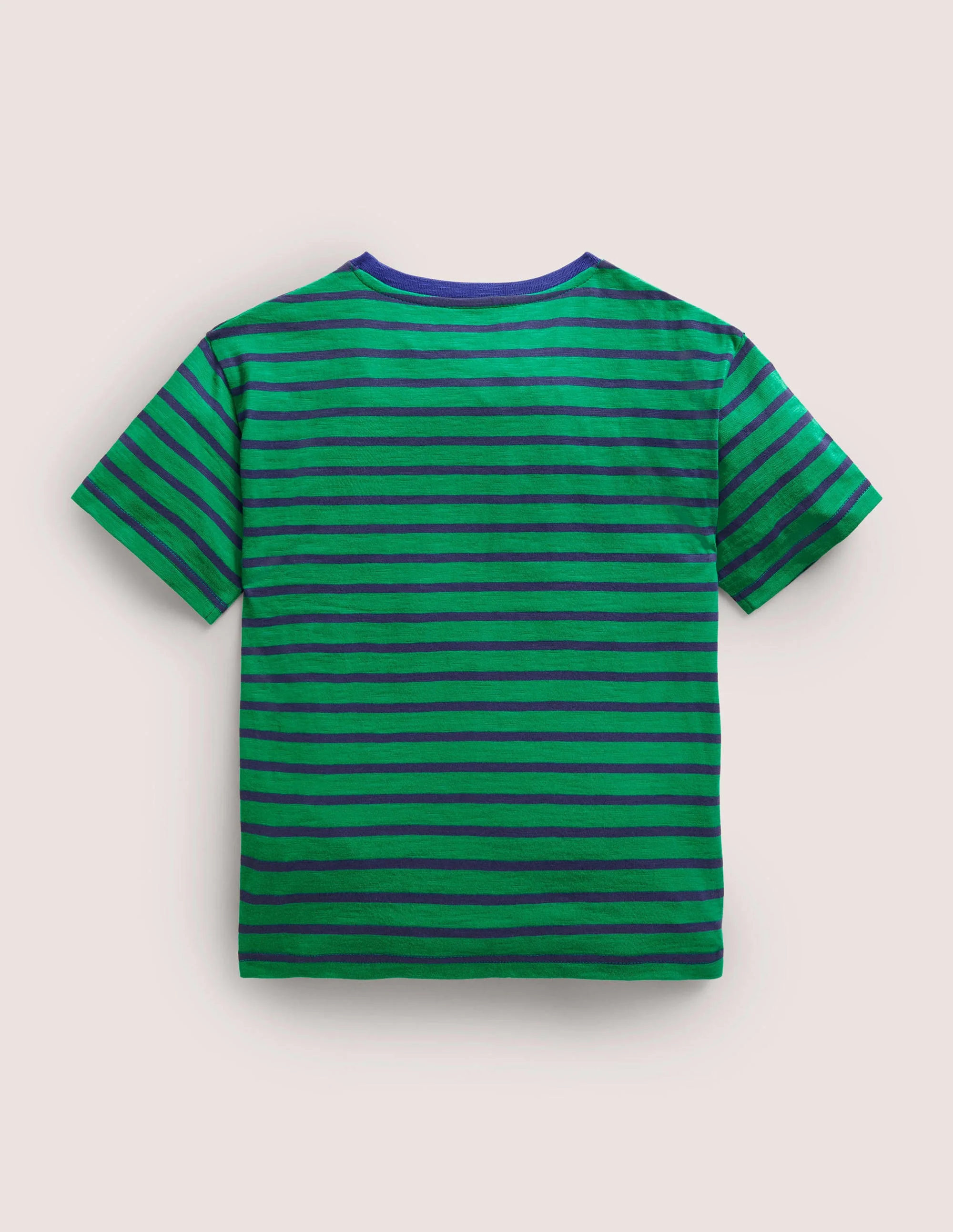 T-Shirt mit abgesetzten Schultern-Paprikagrün/Schuluniform-Navy - Image 2