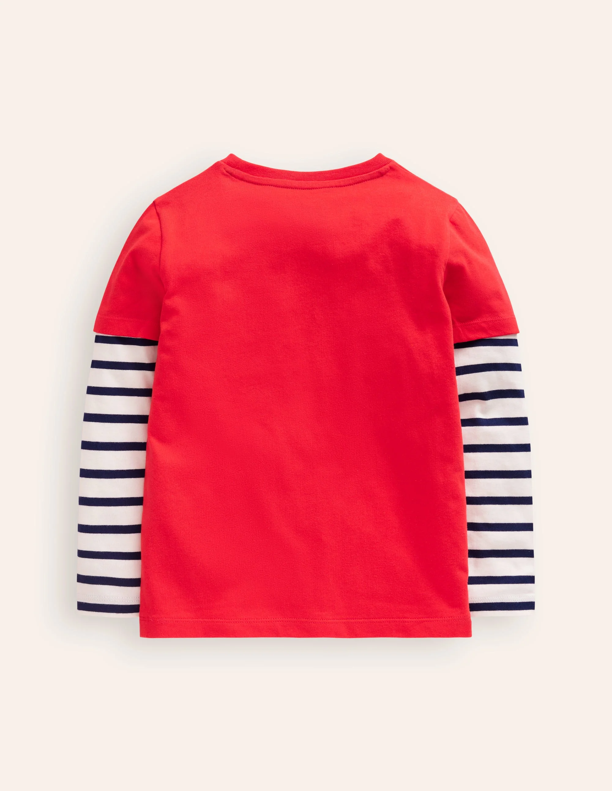 T-Shirt mit Applikation im Lagenlook-Mohnblumenrot Weihnachten - Image 2