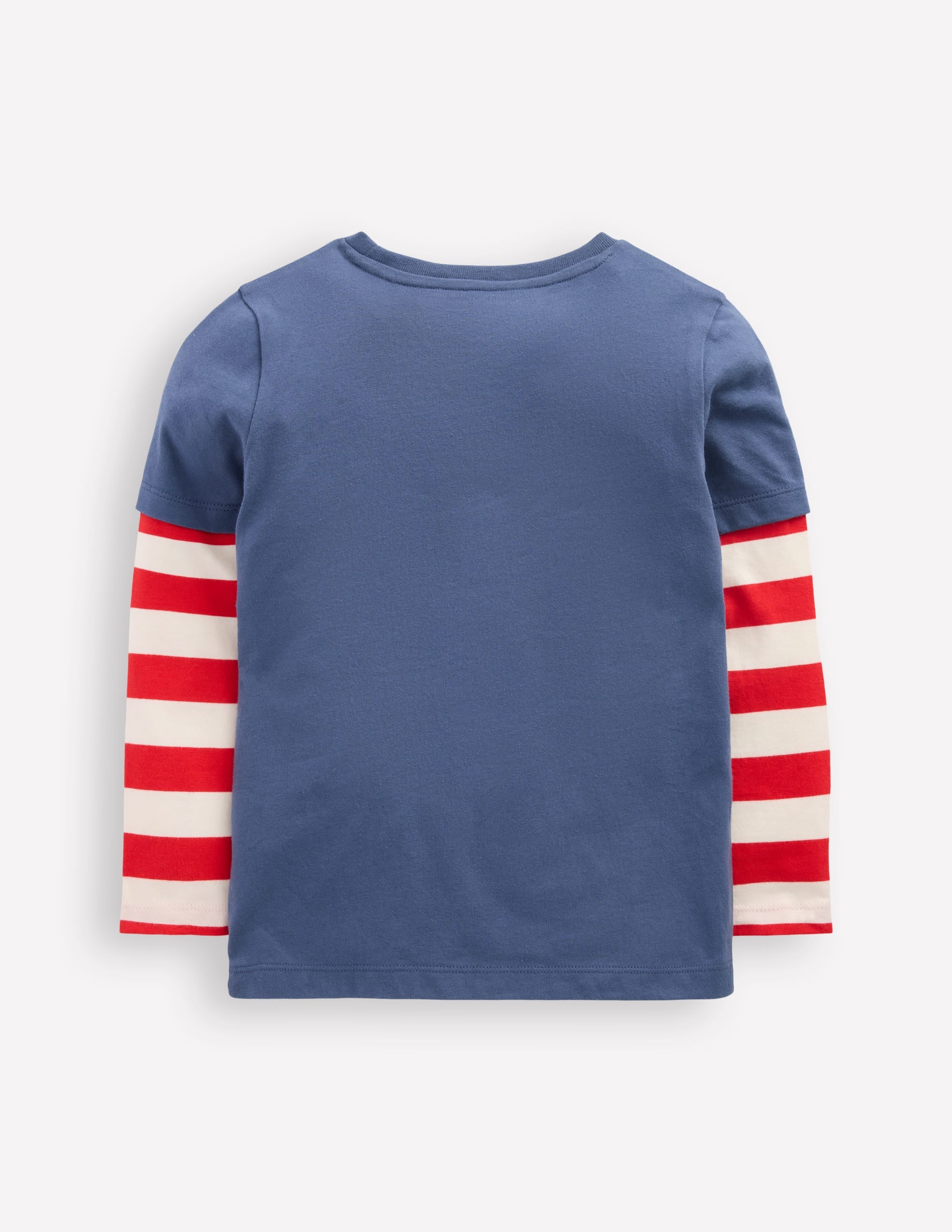 T-Shirt mit Applikation im Lagenlook-Roboterblau Weltraum - Image 2