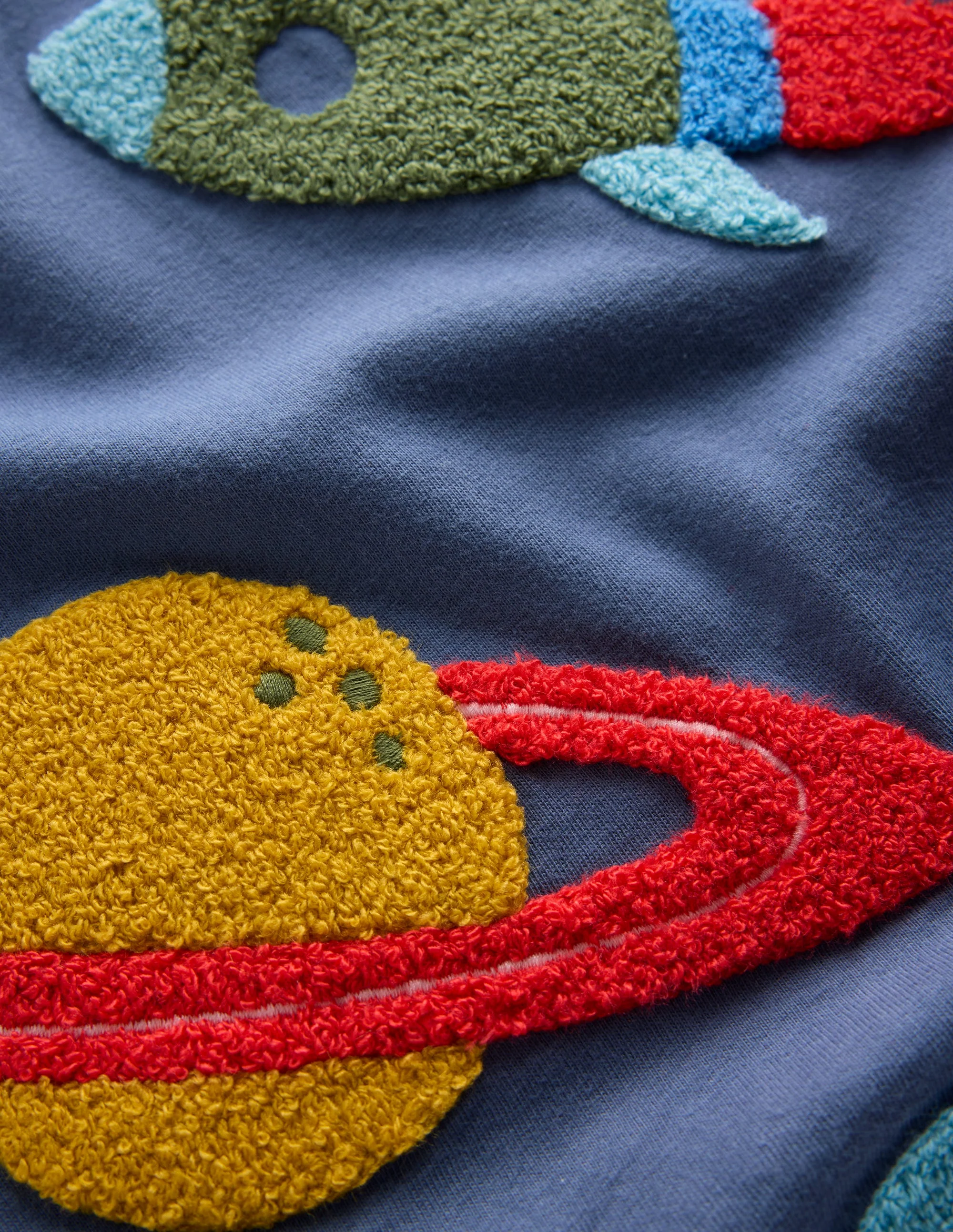 T-Shirt mit Applikation im Lagenlook-Roboterblau Weltraum - Image 3