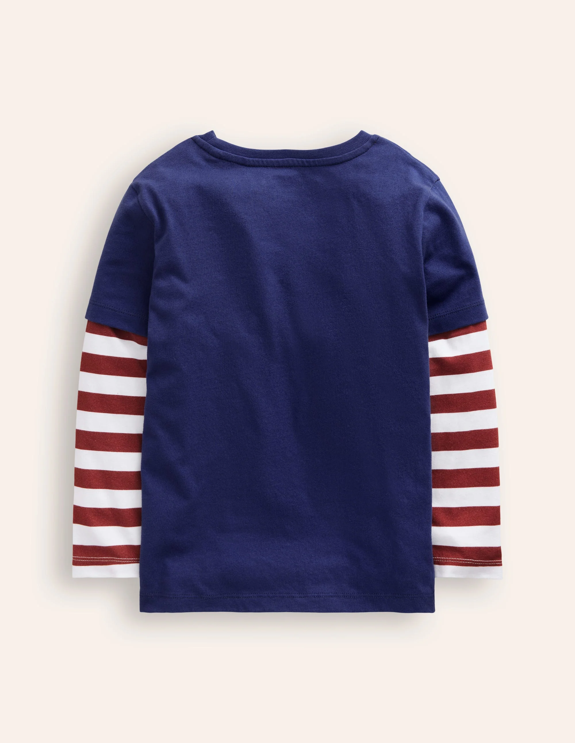 T-Shirt mit Applikation im Lagenlook-Steuerbordblau Biber - Image 2
