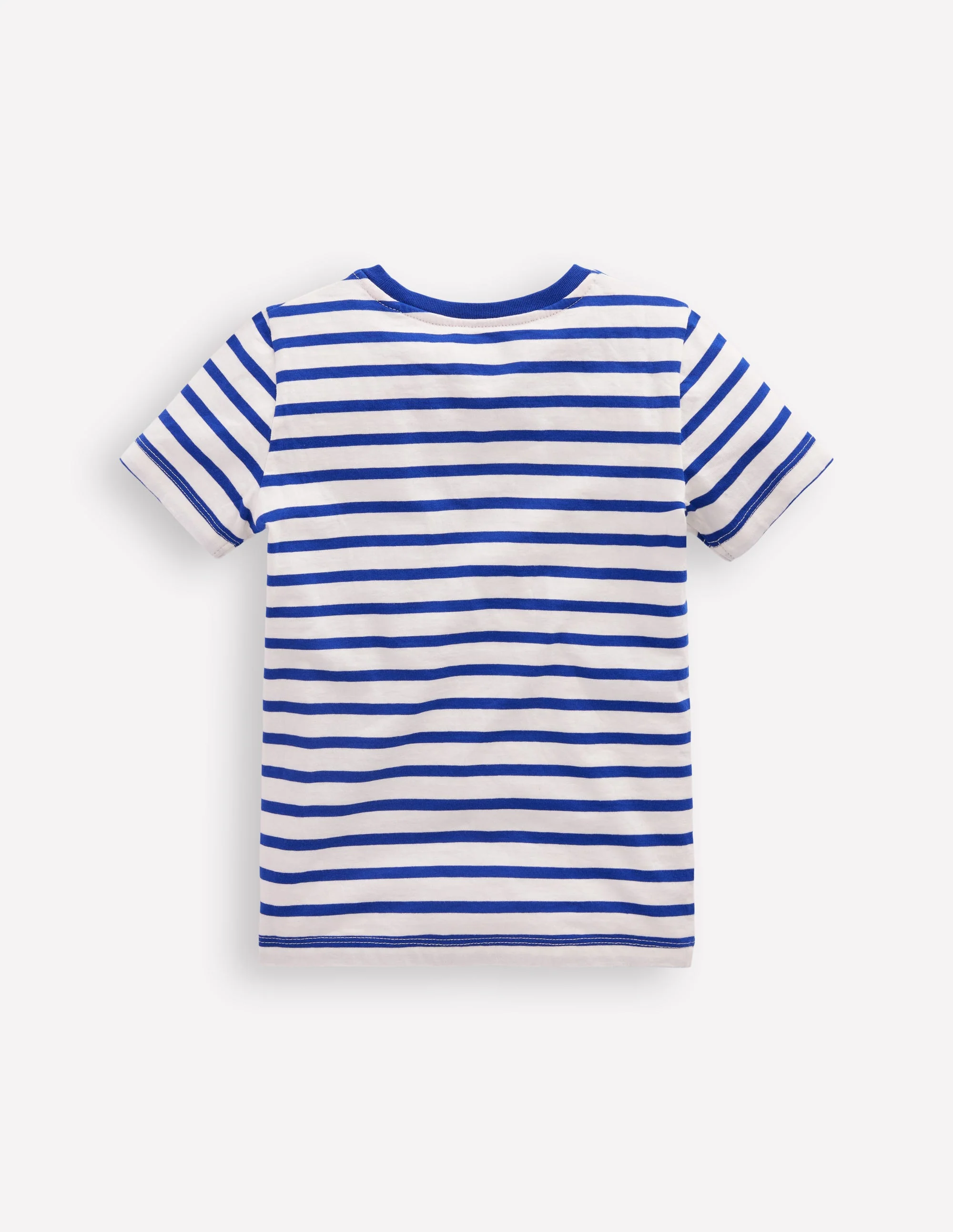 T-Shirt mit Applikation-Leuchtendes Blau Streifen Obst Hunde - Image 2