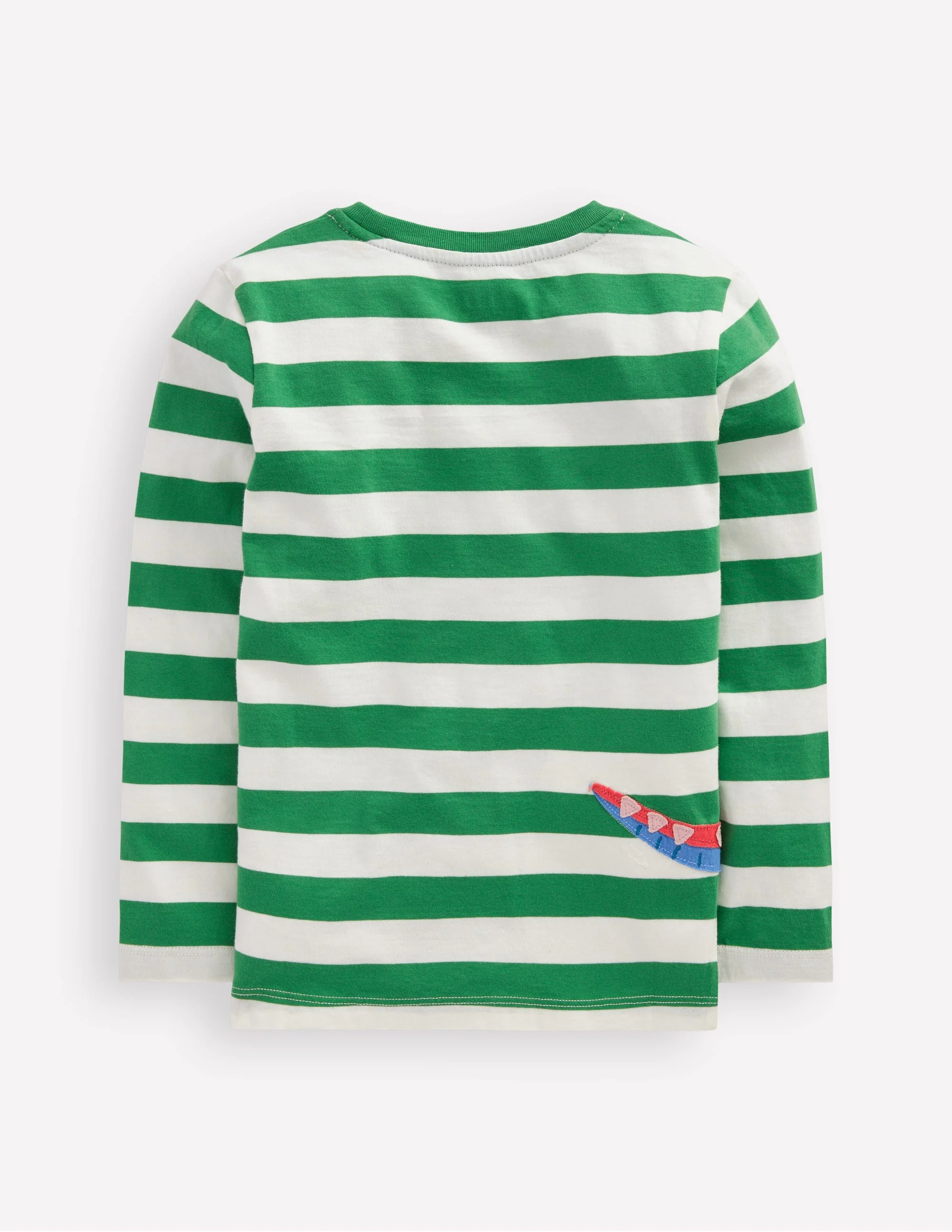 T-Shirt mit Applikationen vorne und hinten-Kleegrün Dino-Familie - Image 2